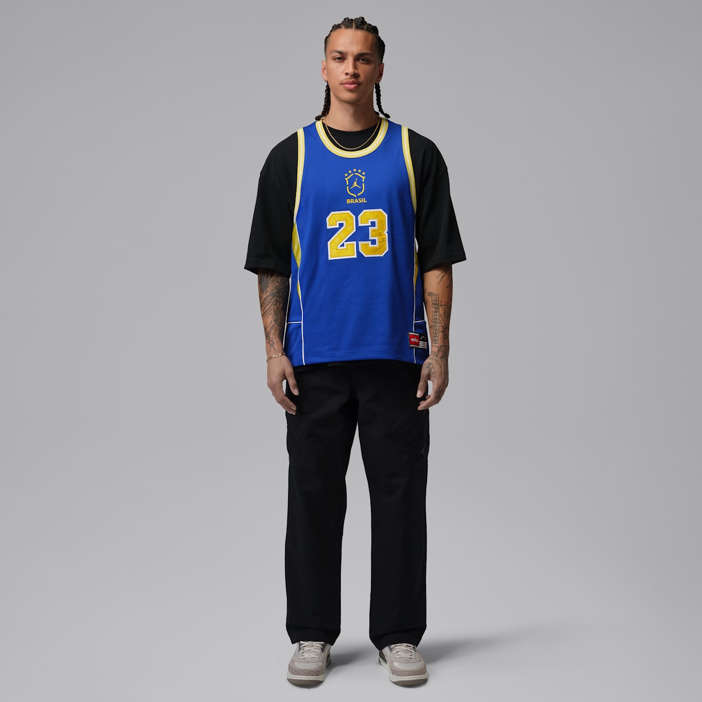Мужской топ Jordan Essentials Mesh Jersey, цвет: Королевский синий — фото 7