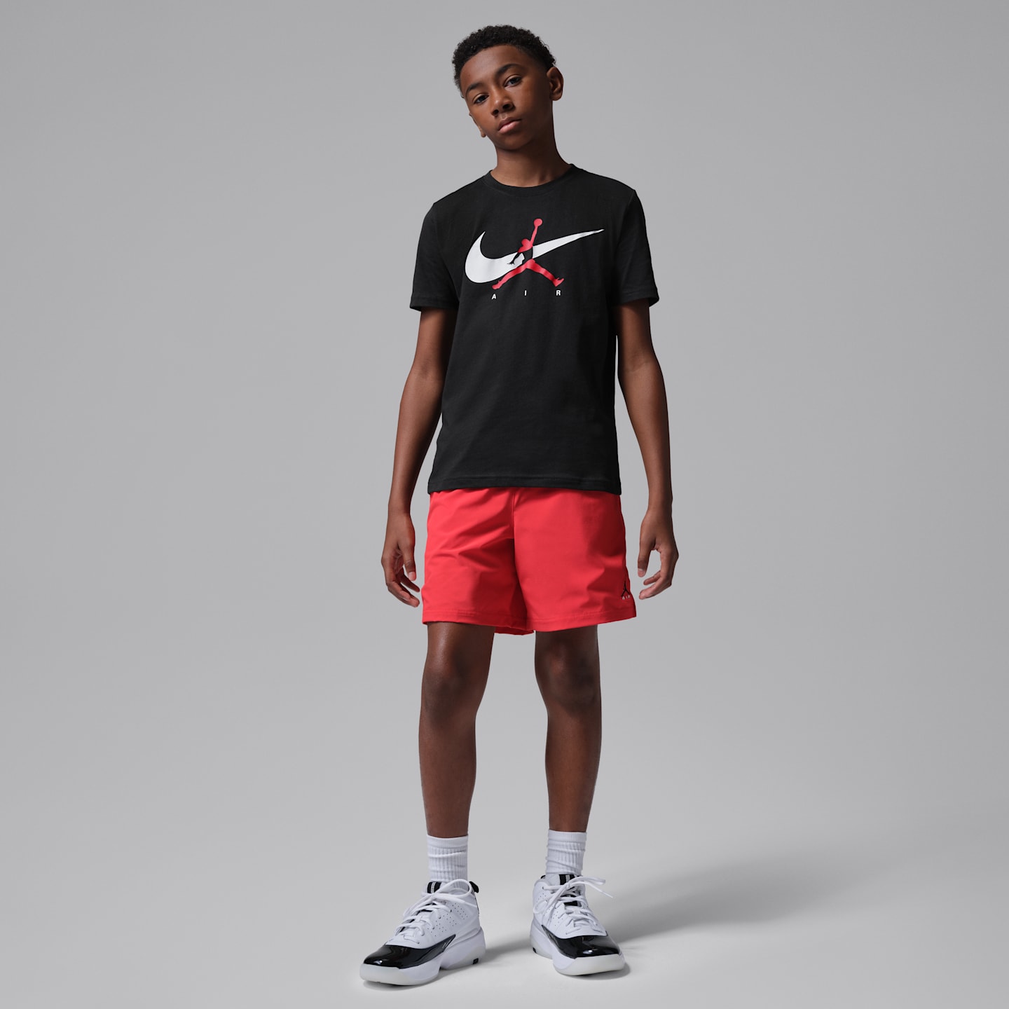 Детская футболка Jordan Jumpman Swoosh Intersection, цвет: Чёрный — фото 5