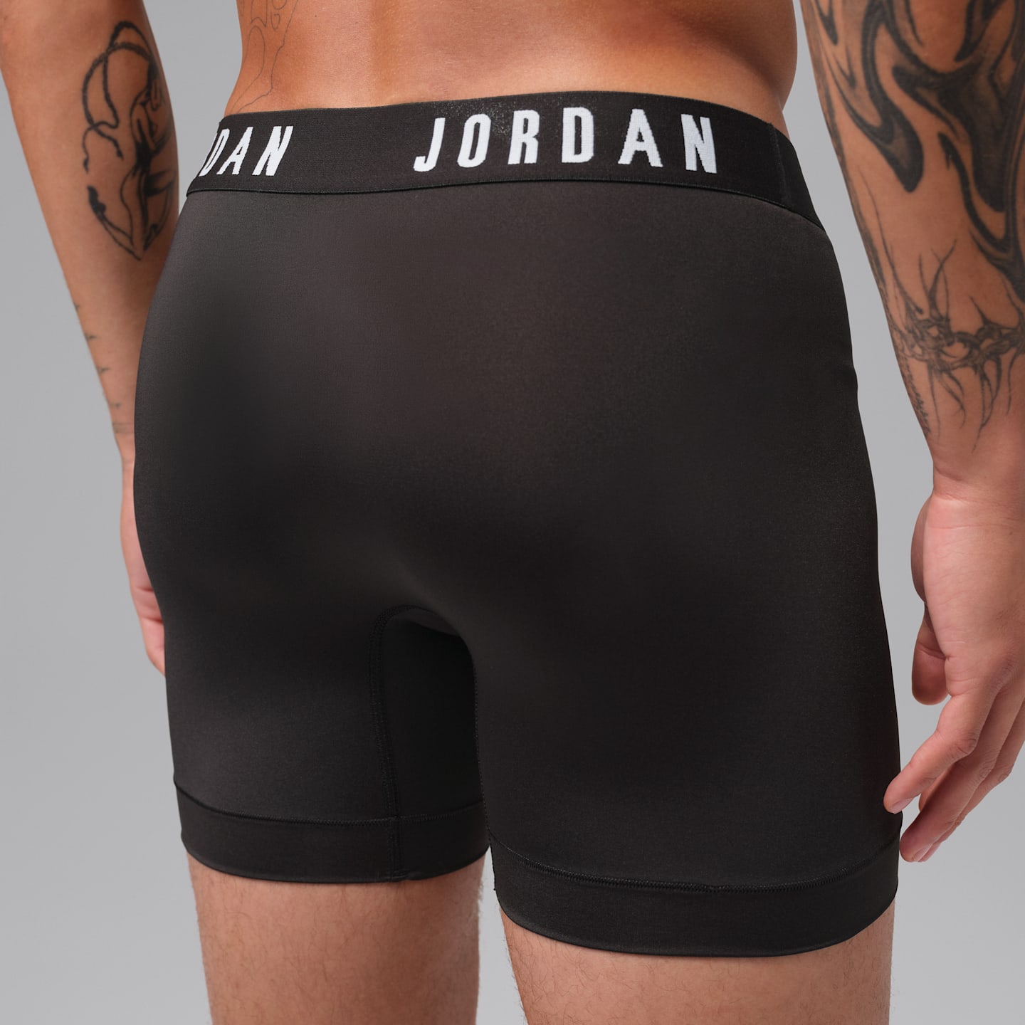 Мужские трусы-боксеры Jordan Dri-FIT из полиэстера, набор из 5 шт, цвет: Чёрный — фото 3