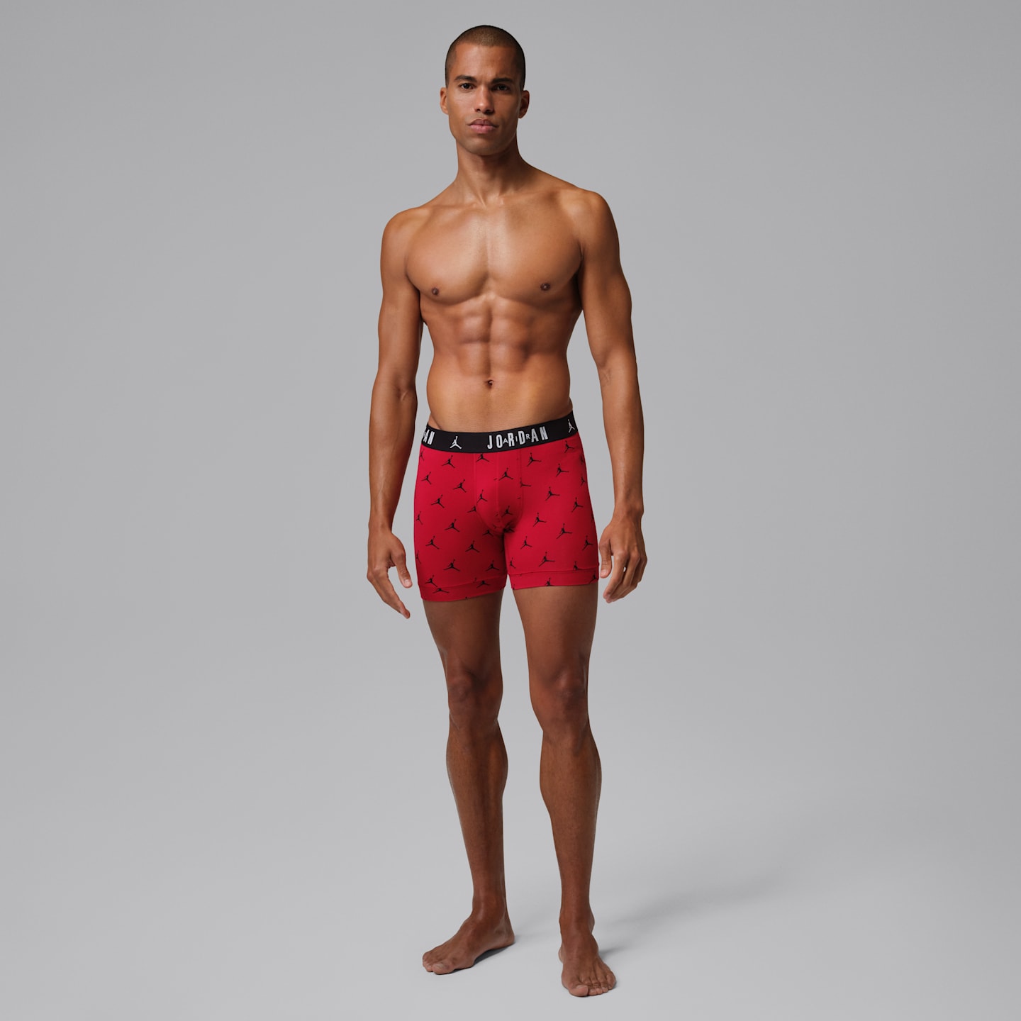 Мужские трусы-боксеры Jordan Flight Cotton Essentials, набор из 3 шт, цвет: Красный — фото 5