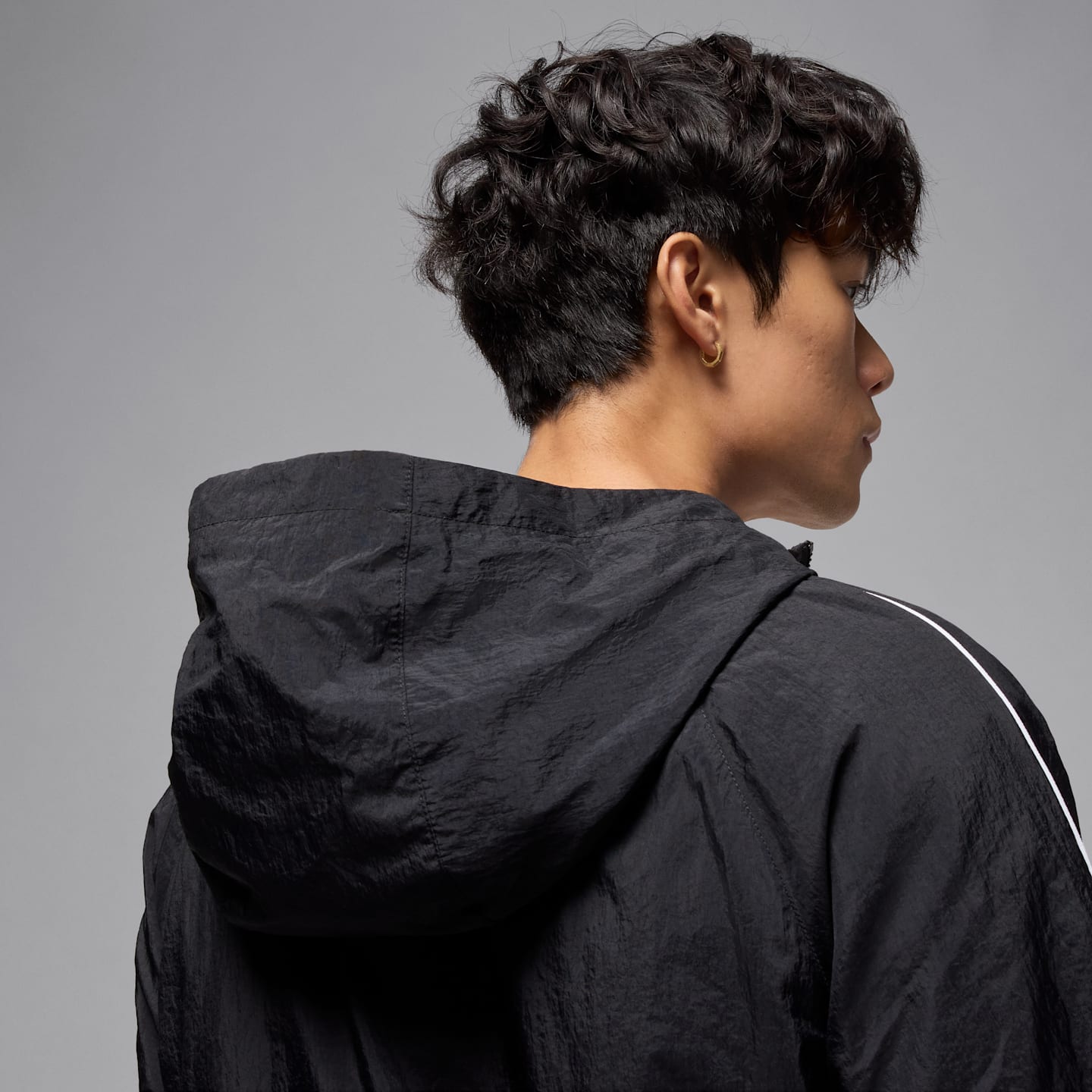 Мужская куртка Jordan Sport Classic Hooded, цвет: Чёрный / Белый — фото 8