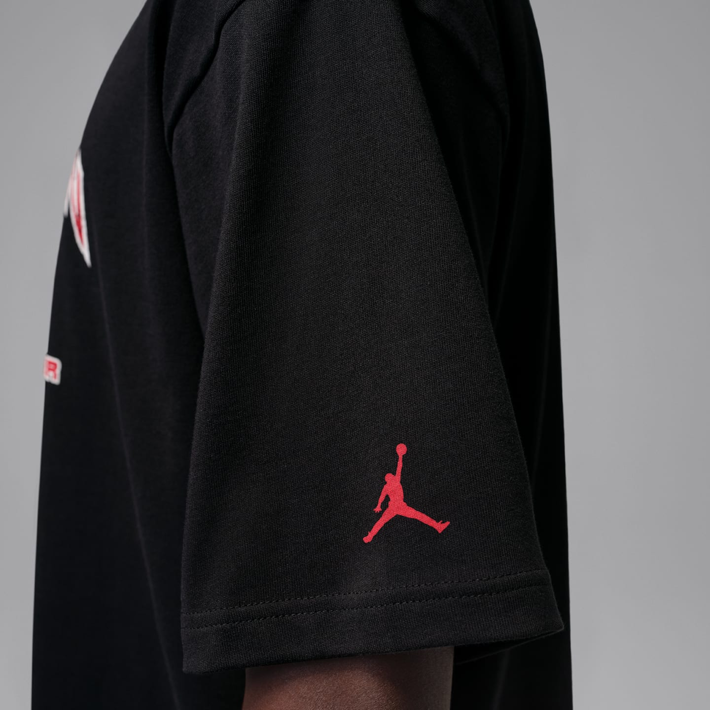 Мужская футболка Jordan Flight Essentials Boxy с принтом, цвет: Чёрный / Красный — фото 5
