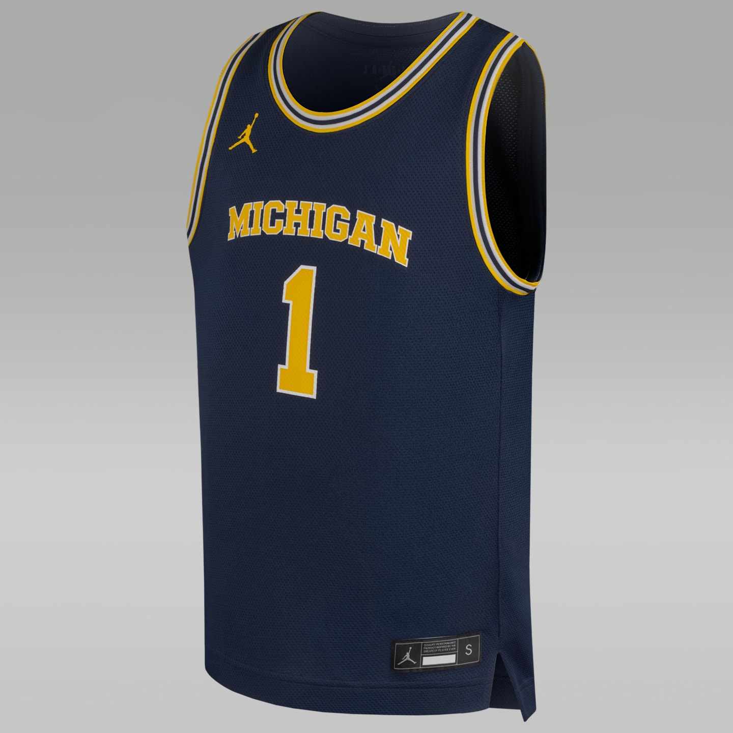 Детский топ Nike Michigan Wiolverines Basketball Replica Jersey, цвет: Тёмно-синий — фото 1