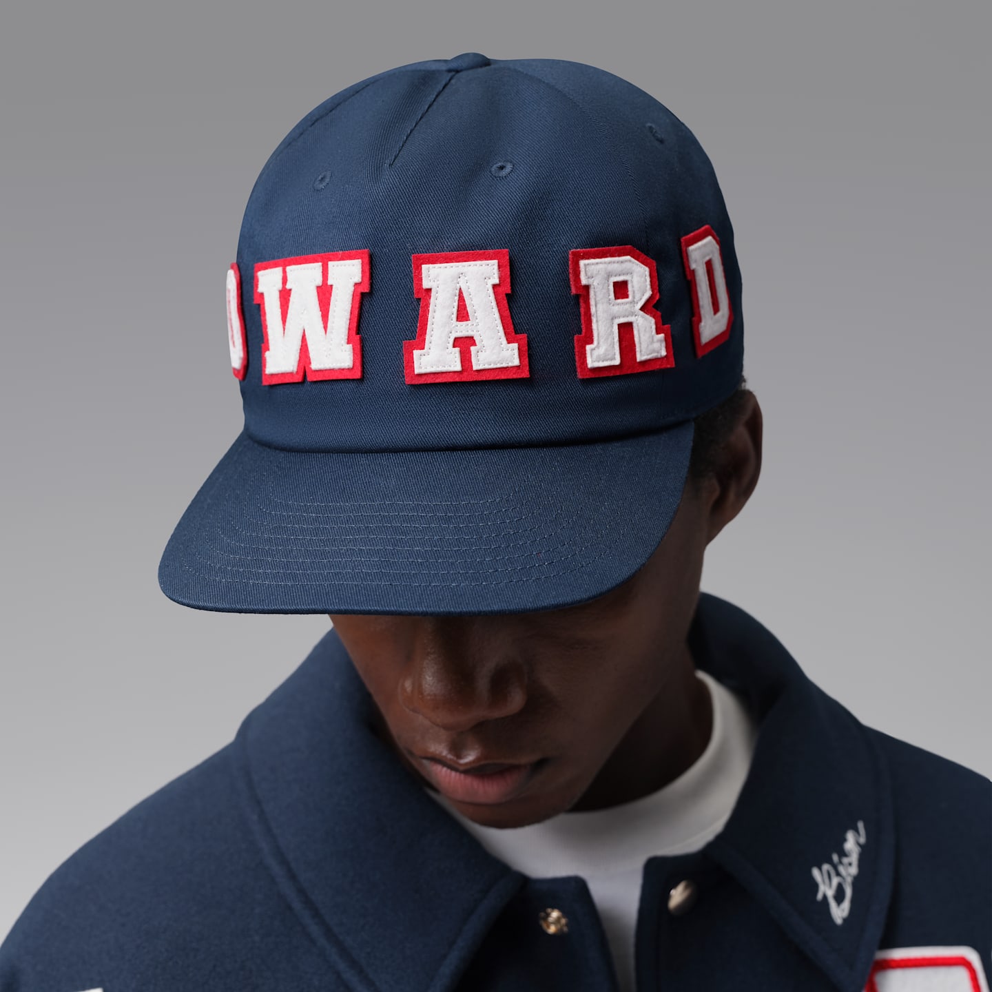 Кепка Jordan Pro x Howard University Unstructured, цвет: Тёмно-синий / Зелёный — фото 4