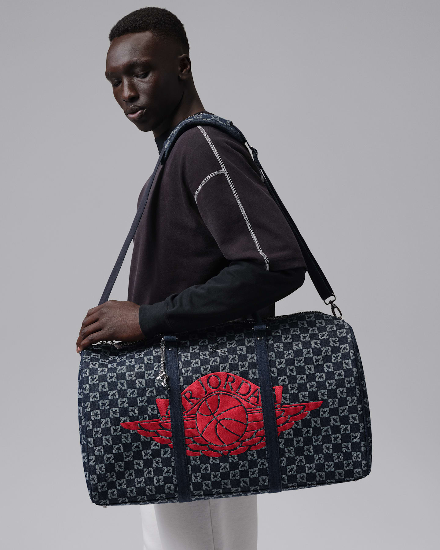 Мужская сумка Jordan Monogram Duffel (40L), цвет: Индиго синий — фото 8