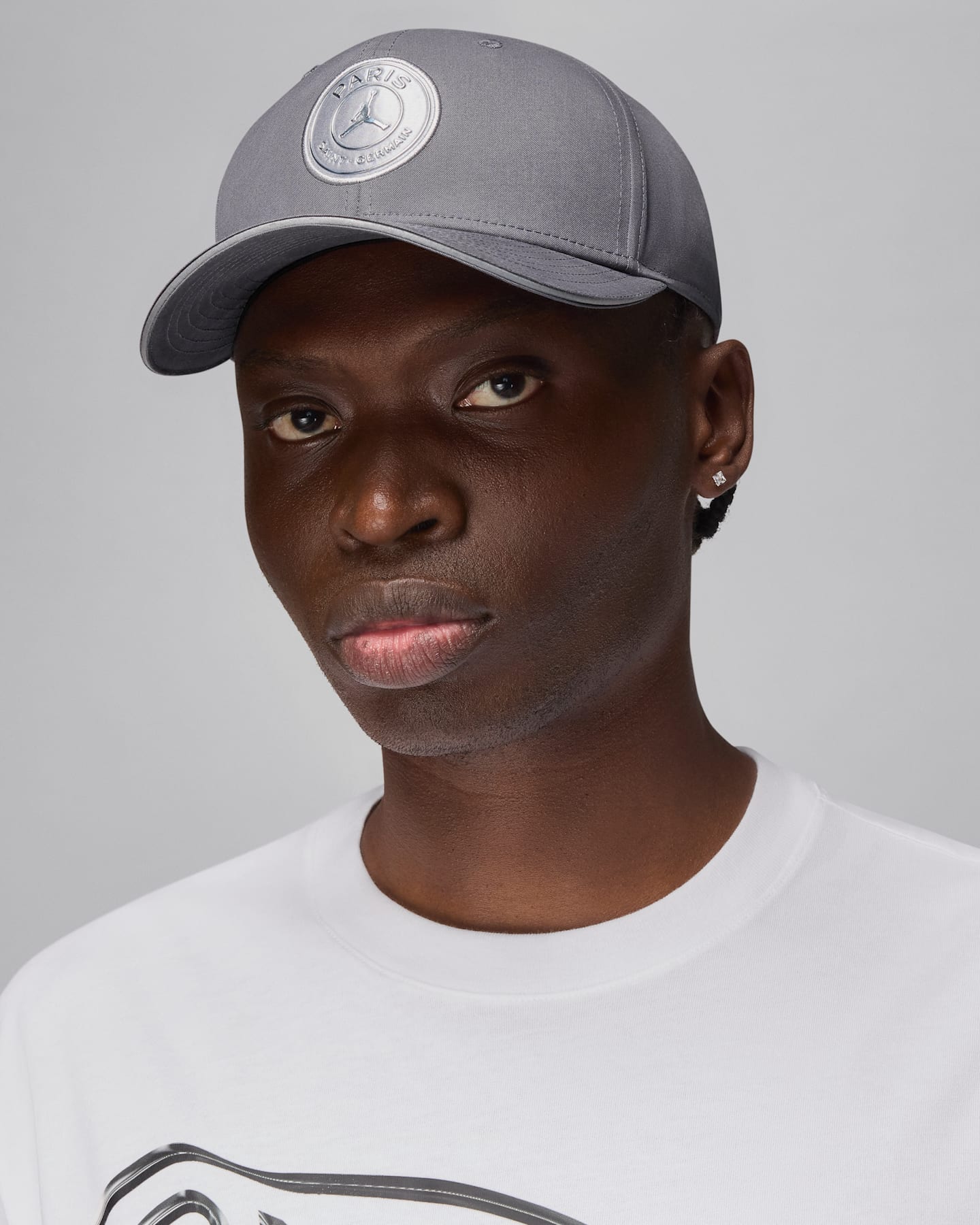 Структурированная кепка Nike Paris Saint-Germain Rise, цвет: Графитовый / Серебристый — фото 7