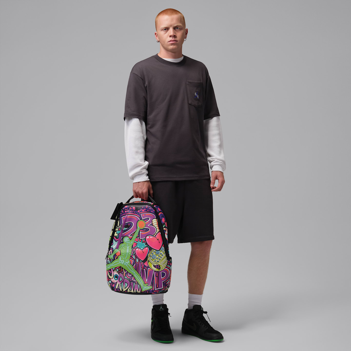 Рюкзак Jordan 6 Rings Graffiti (26L), цвет: Чёрный / Разноцветный — фото 7