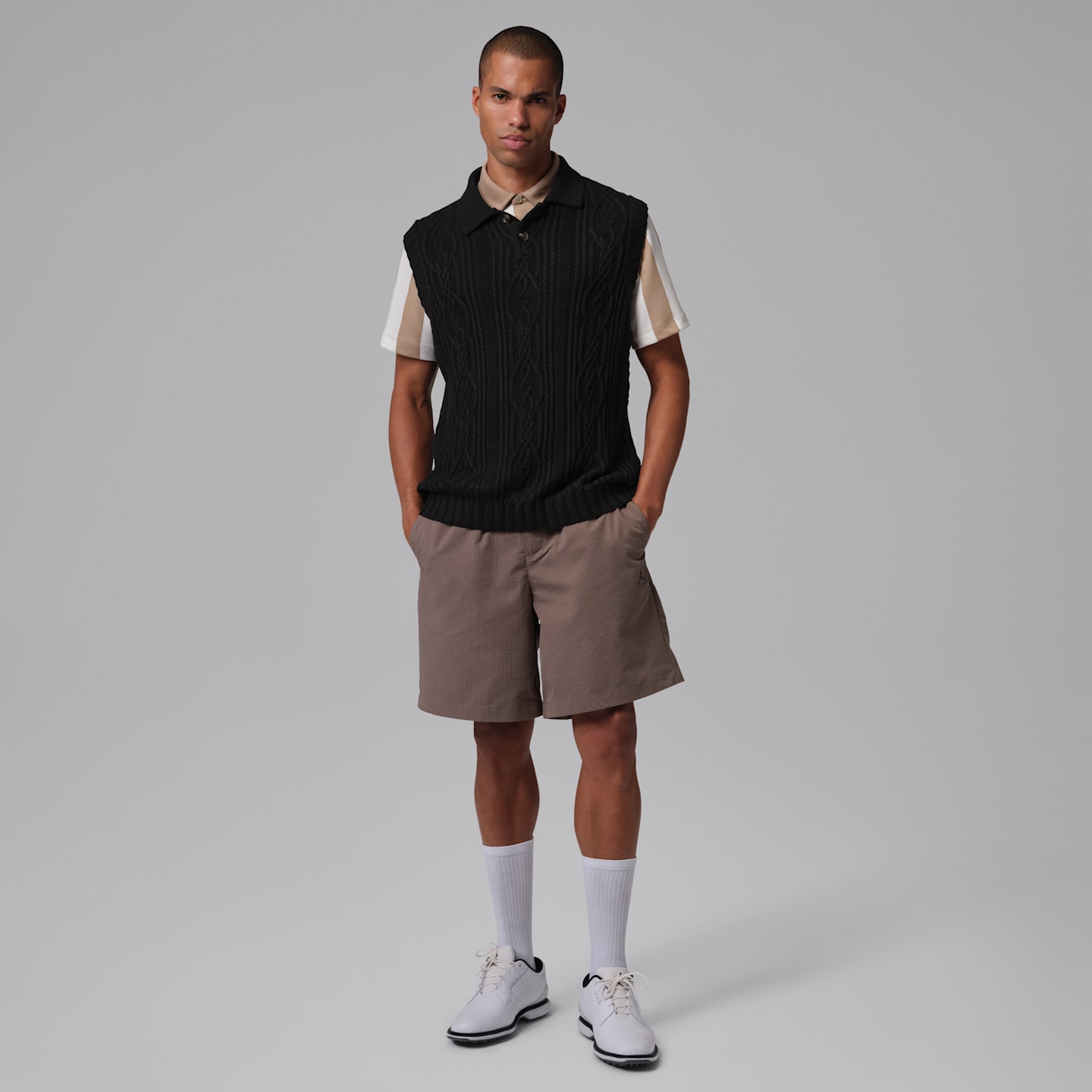 Мужской жилет-свитер для гольфа Jordan Sport, цвет: Чёрный — фото 7