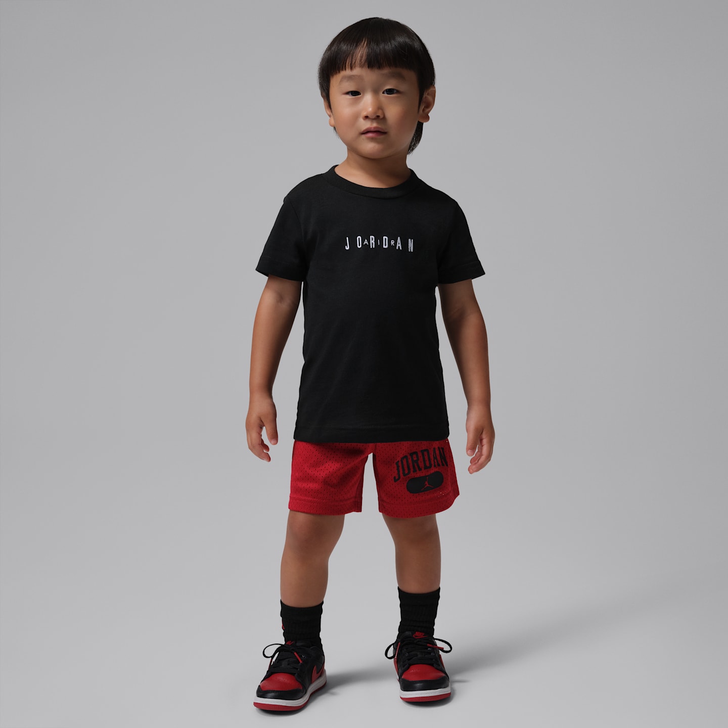 Футболка Jordan Wordmark Embroidered для малышей, цвет: Чёрный — фото 6