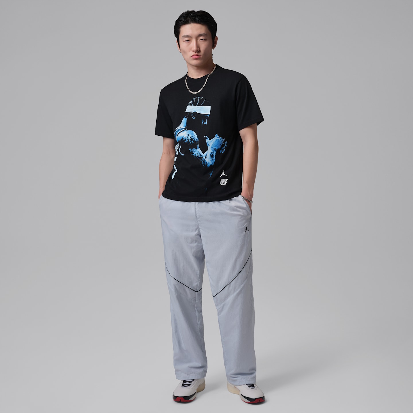 Мужская футболка Jordan Sport Paolo Banchero, цвет: Чёрный / Белый — фото 6