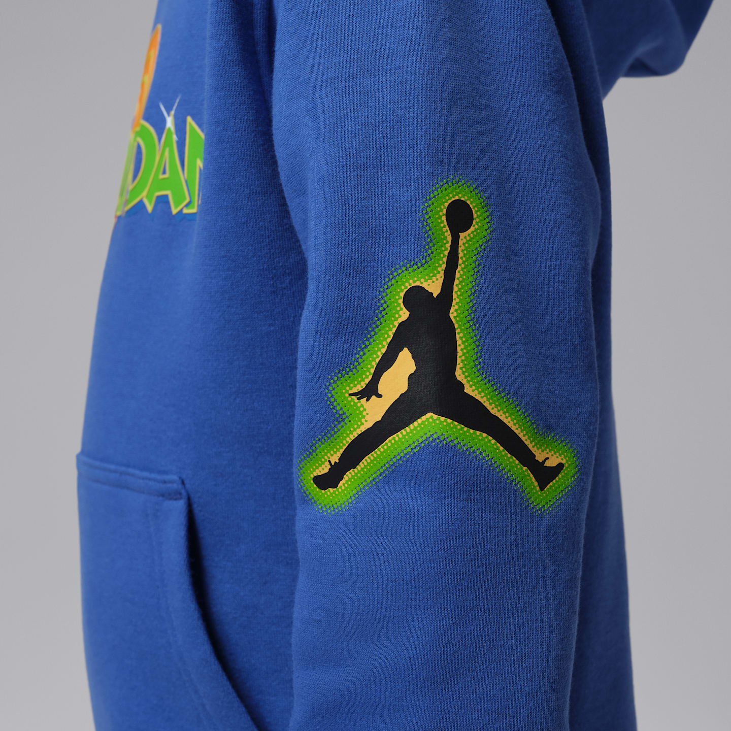 Детское худи Jordan Space Jam 30 Pullover, цвет: Королевский синий — фото 8