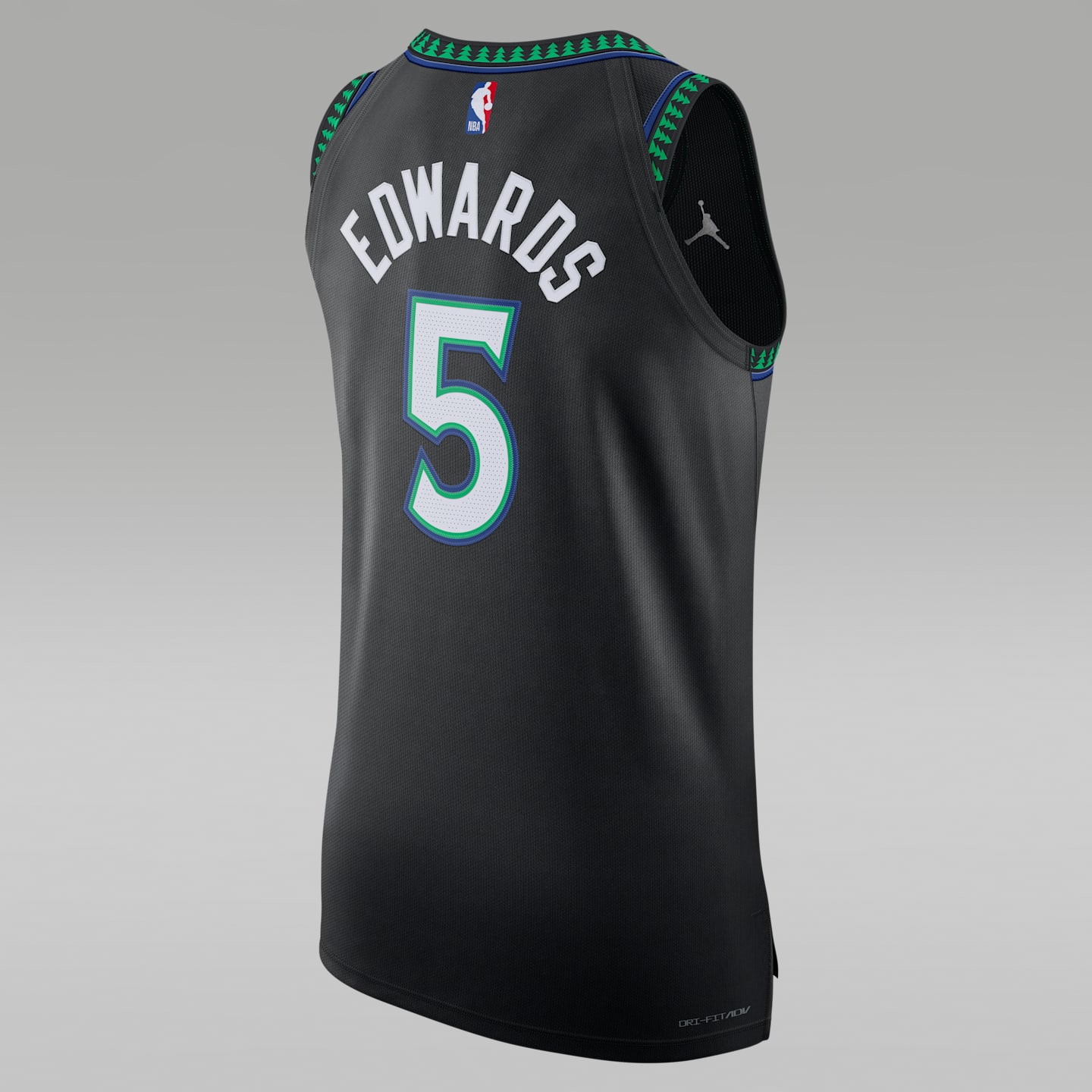 Мужской топ Nike Minnesota Timberwolves Anthony Edwards Dri-FIT Adv NBA Authentic Jersey, цвет: Чёрный — фото 2