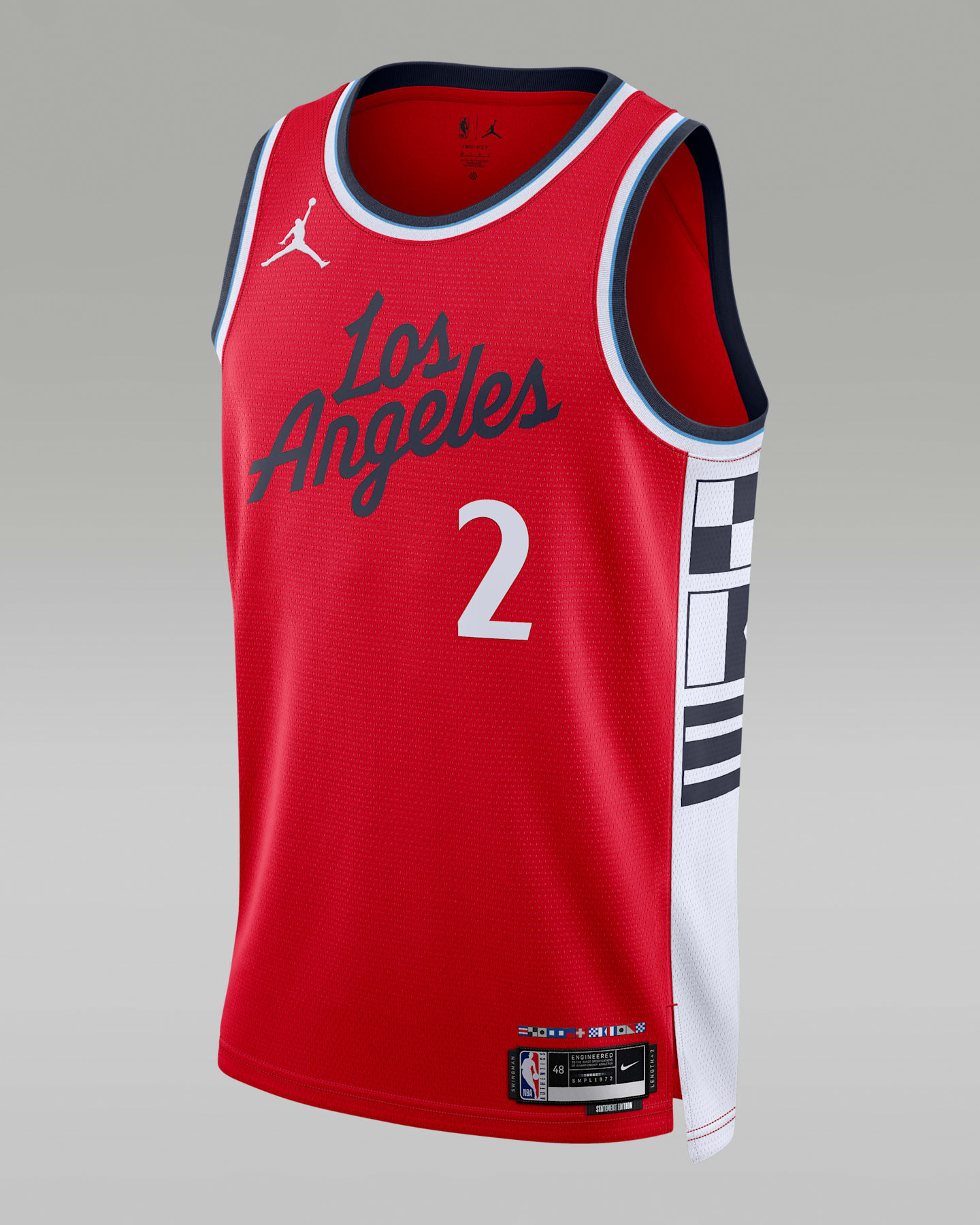 Мужской топ Jordan Kawhi Leonard LA Clippers 2024/25 Statement Edition Dri-FIT NBA Swingman Jersey, цвет: Красный — фото 3