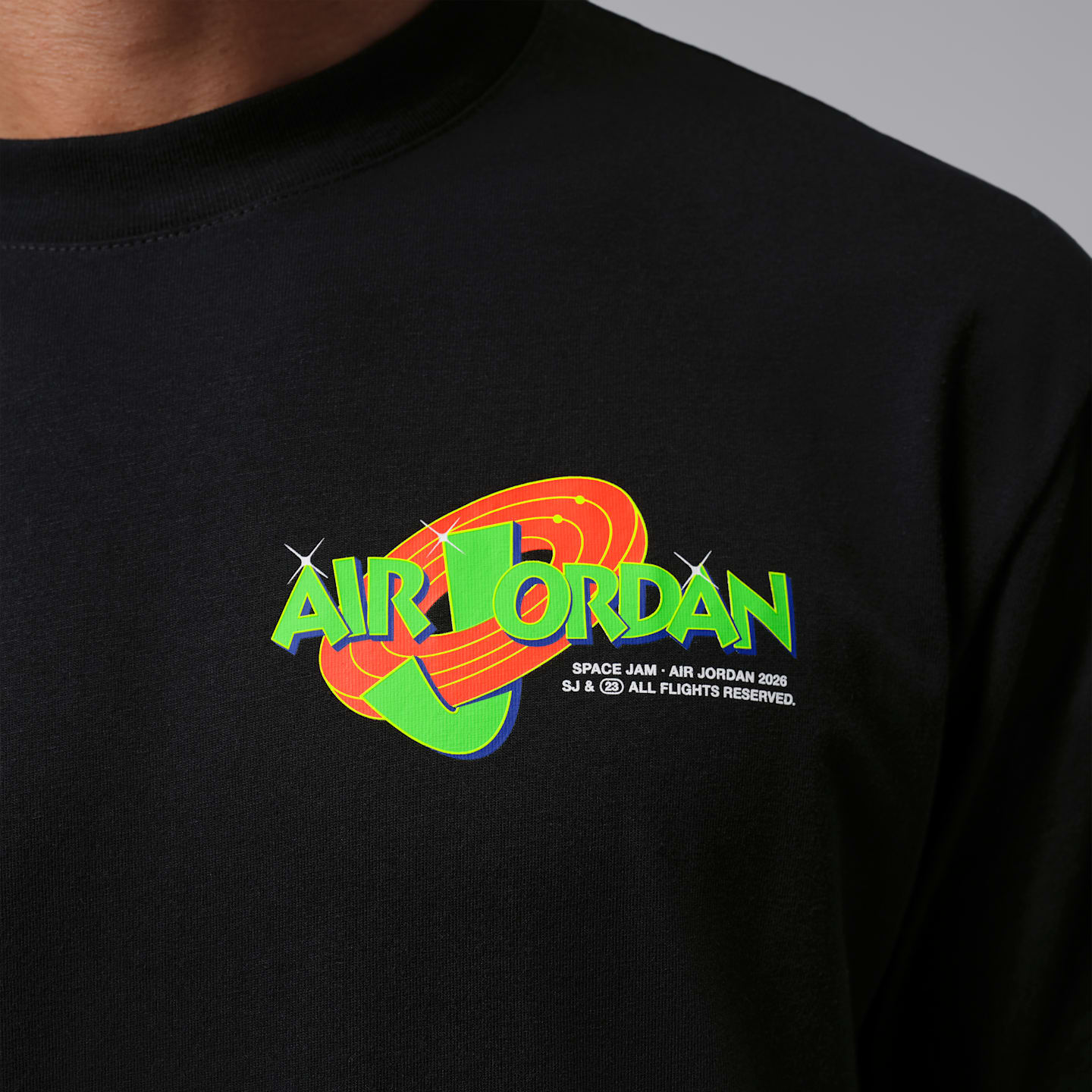 Мужская футболка Jordan Brooklyn Space Jam Crew-Neck, цвет: Чёрный — фото 4