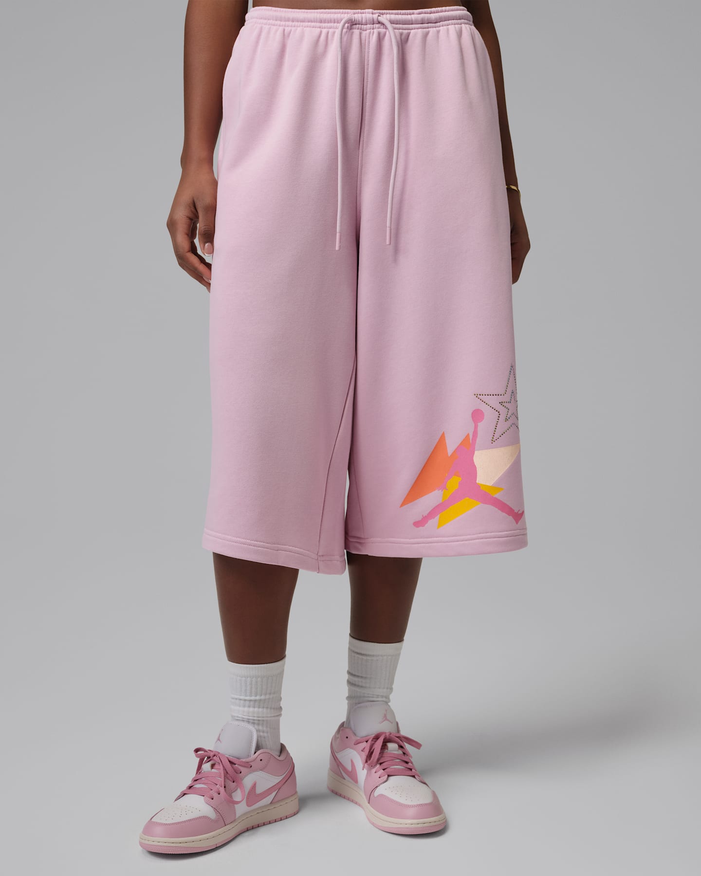 Женские шорты Jordan Brooklyn из махры оверсайз, цвет: Iced Carmine — фото 6