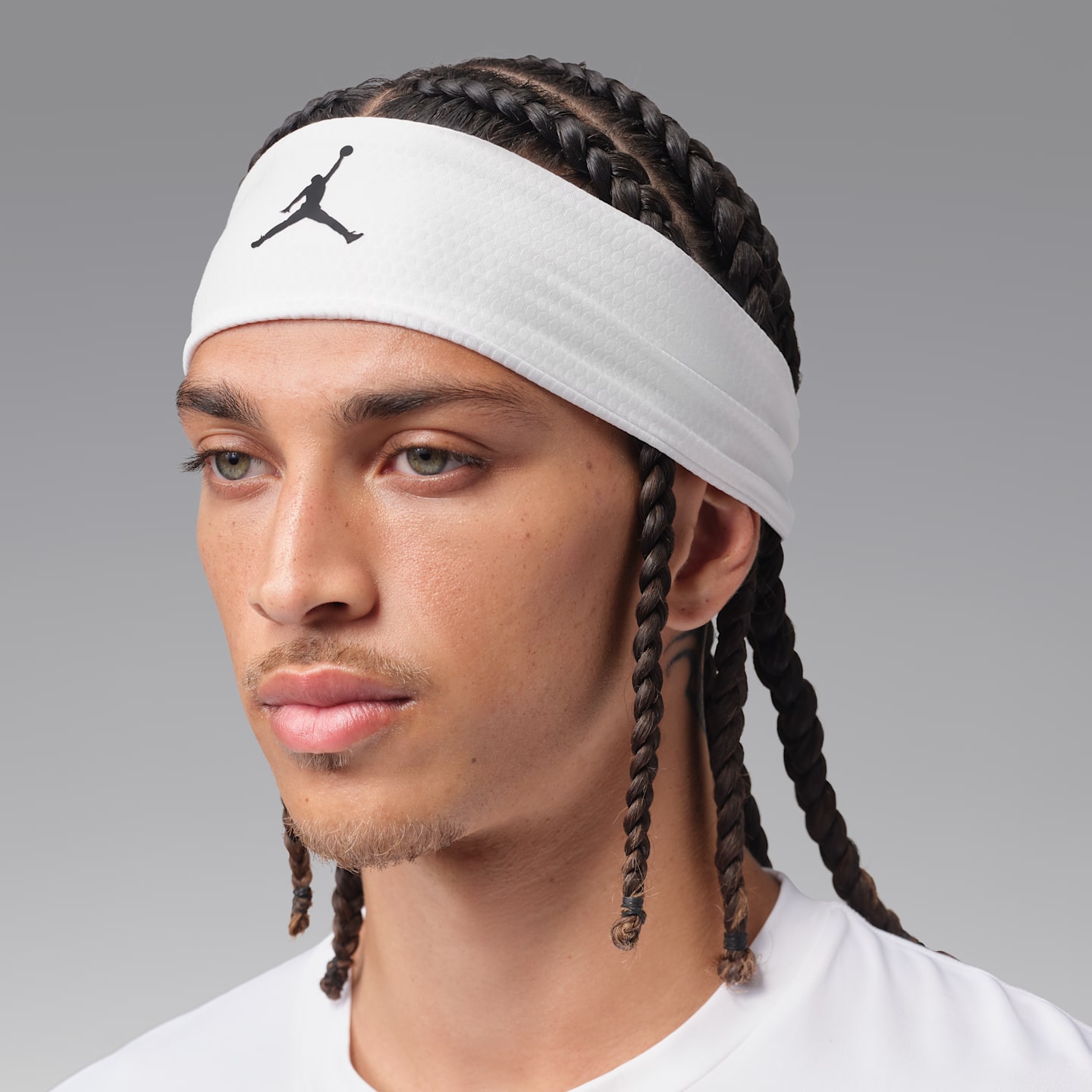 Мужские кроссовки Jordan Dri-FIT Performance Sport Head Tie, цвет: Белый / Чёрный — фото 1