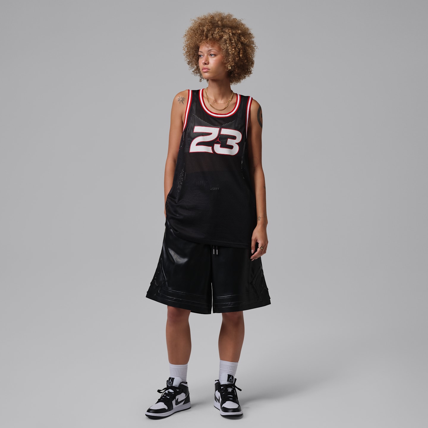 Женский топ Jordan Brooklyn Jersey, цвет: Чёрный / Красный — фото 6