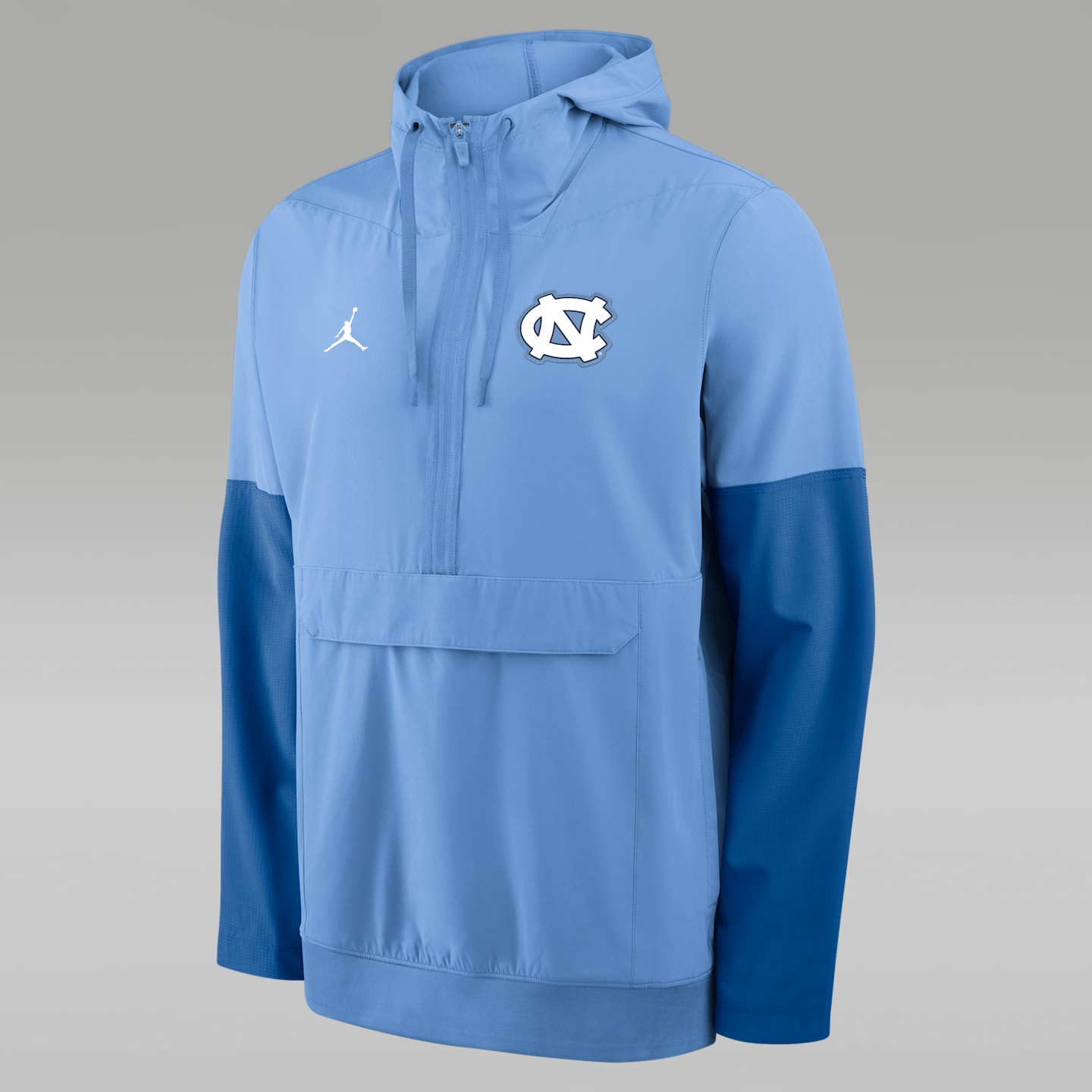 Мужская куртка-анорак Jordan Brand North Carolina с капюшоном на молнии 1/2, цвет: Светлый синий — фото 1