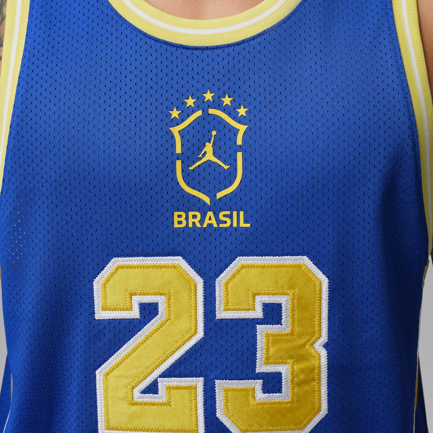 Мужской топ Jordan Essentials Mesh Jersey, цвет: Королевский синий — фото 4