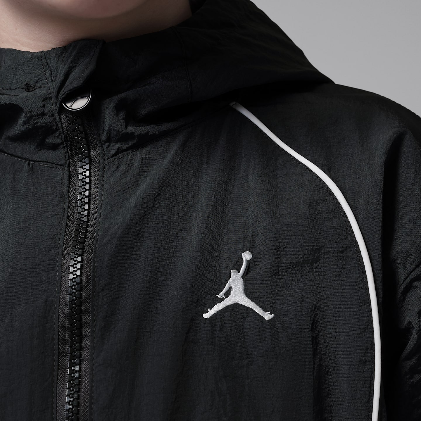 Детская ветровка Jordan Colorblocked, цвет: Чёрный — фото 4