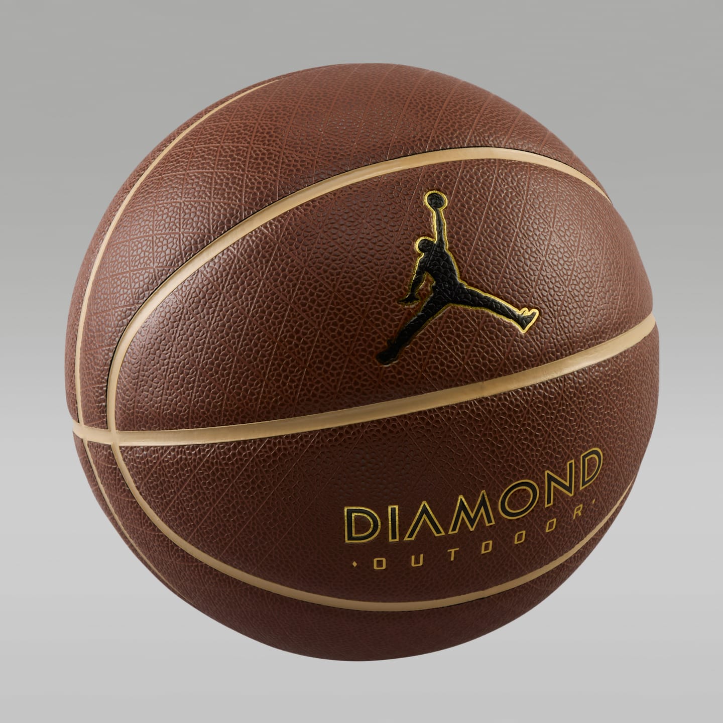 Мяч Jordan Diamond Outdoor Basketball, цвет: Металлик золотой / Чёрный — фото 2