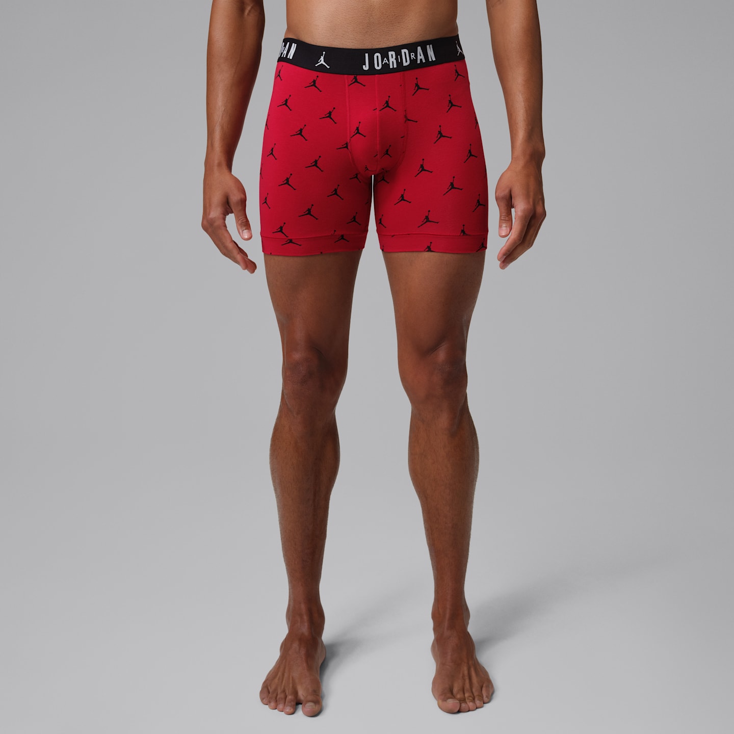 Мужские трусы-боксеры Jordan Flight Cotton Essentials, набор из 3 шт, цвет: Красный — фото 1