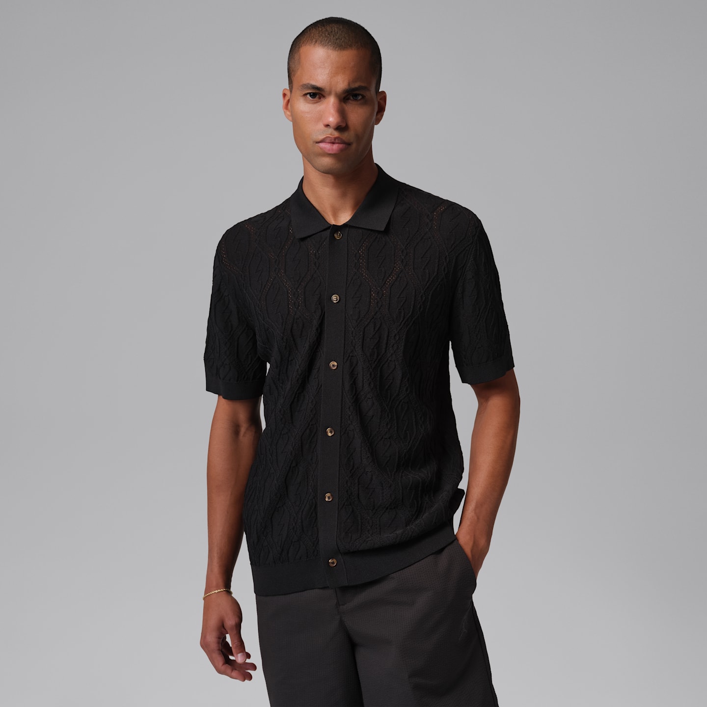 Мужские кроссовки Jordan Sport Golf Button-Down, цвет: Чёрный — фото 1