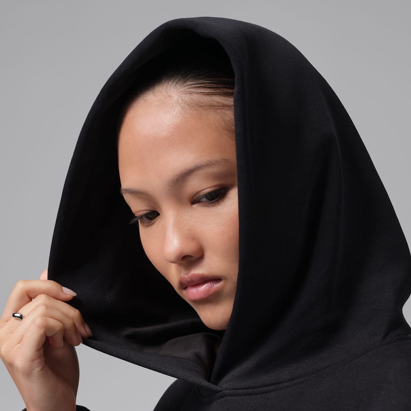 Женское худи Jordan Space Jam Fleece Pullover, цвет: Чёрный / Белый — фото 7
