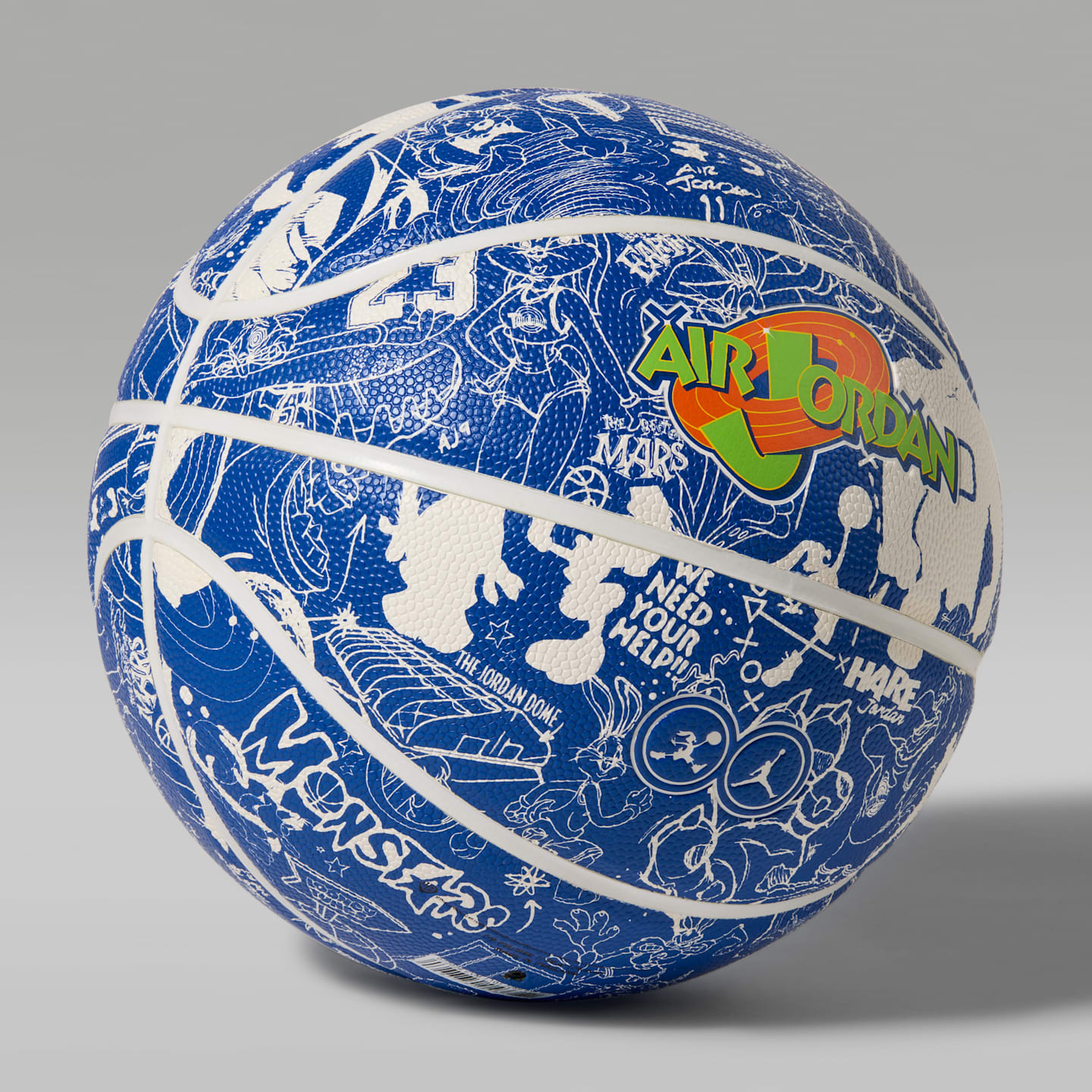 Мяч Jordan x Space Jam All-Court Basketball для детей, цвет: Разноцветный / Королевский синий — фото 2