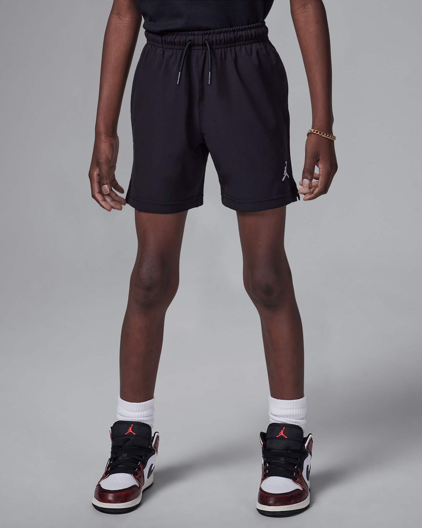 Детские тканые шорты Jordan Jumpman, цвет: Чёрный — фото 8
