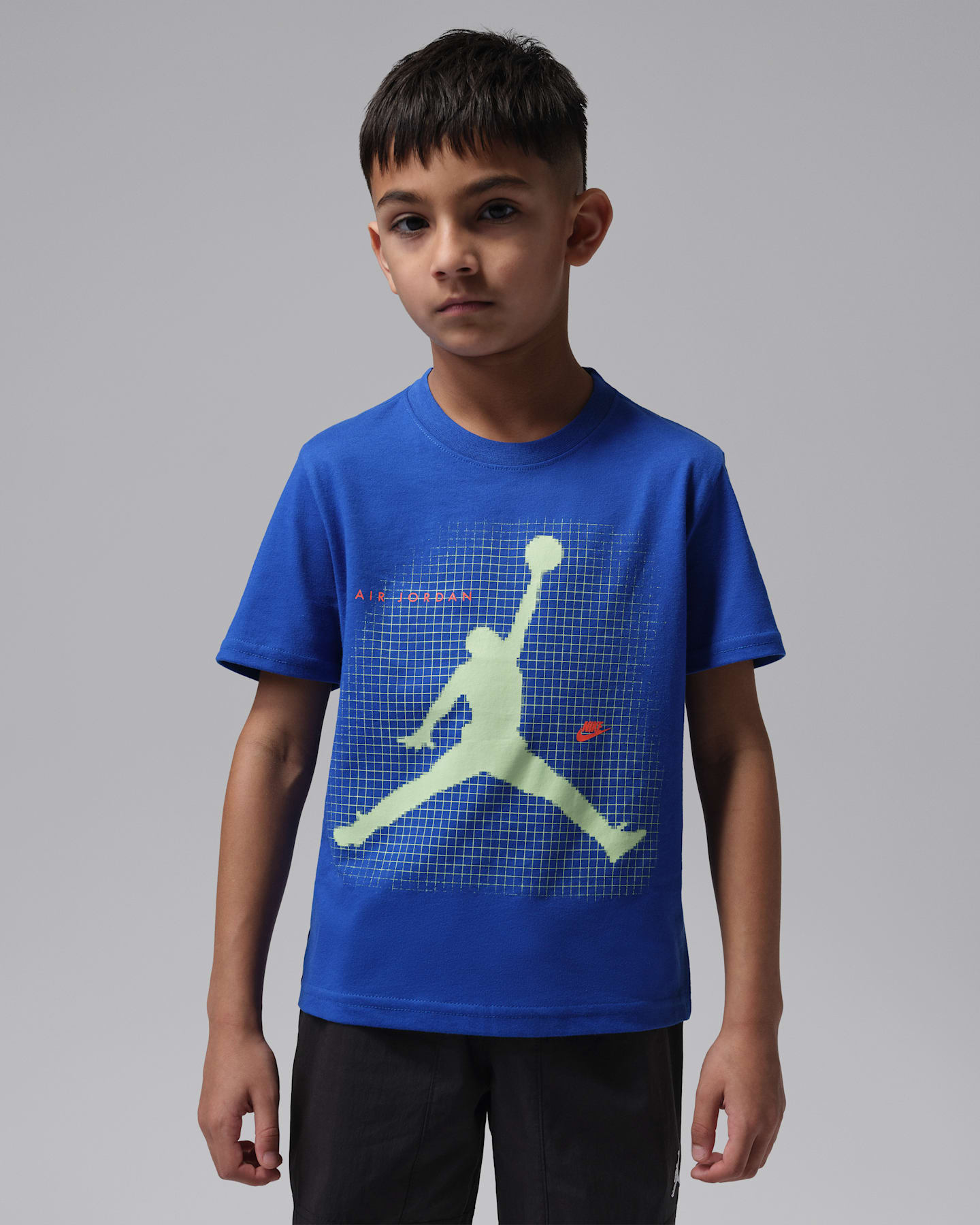 Детская футболка Jordan Jumpman Grid Blur, цвет: Королевский синий — фото 7