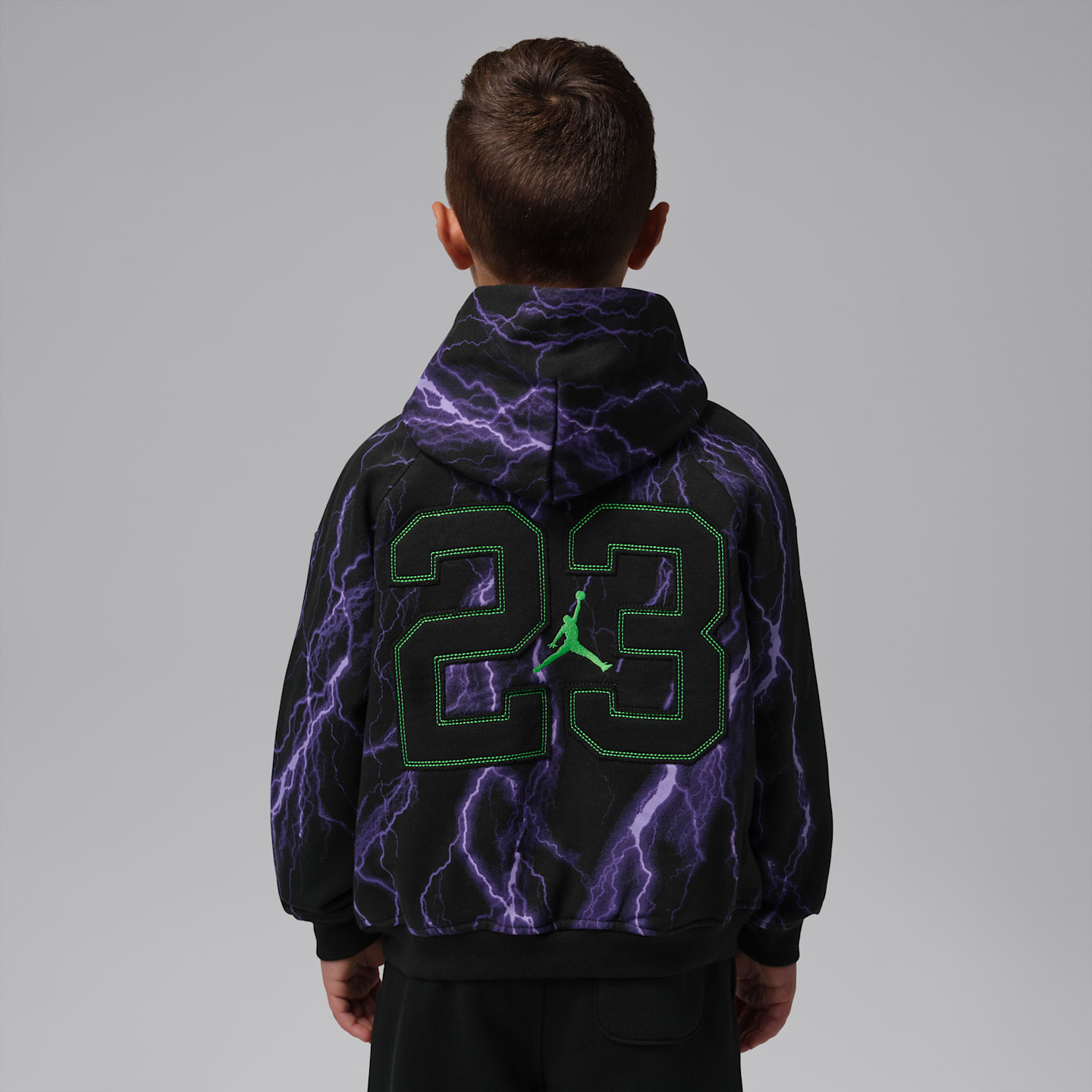 Детское худи Jordan Shock and Ahhh Fleece Pullover, цвет: Чёрный — фото 2
