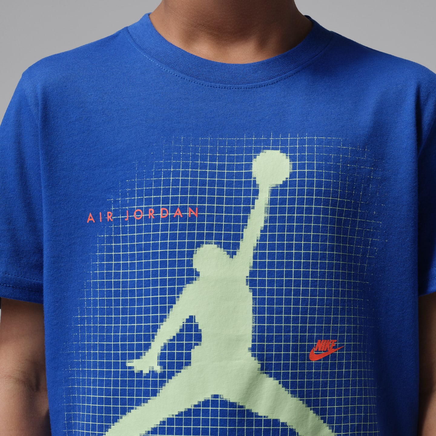 Детская футболка Jordan Jumpman Grid Blur, цвет: Королевский синий — фото 4