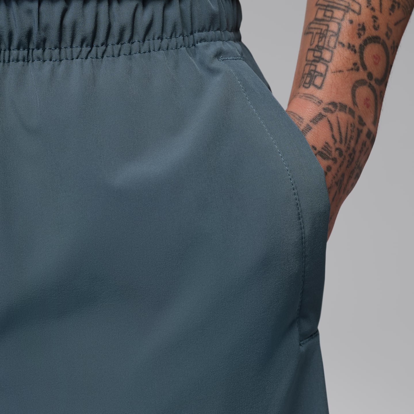 Мужские шорты Jordan Sport Flightweight Dri-FIT с подкладкой, цвет: Пепельный зелёный / Чёрный — фото 5
