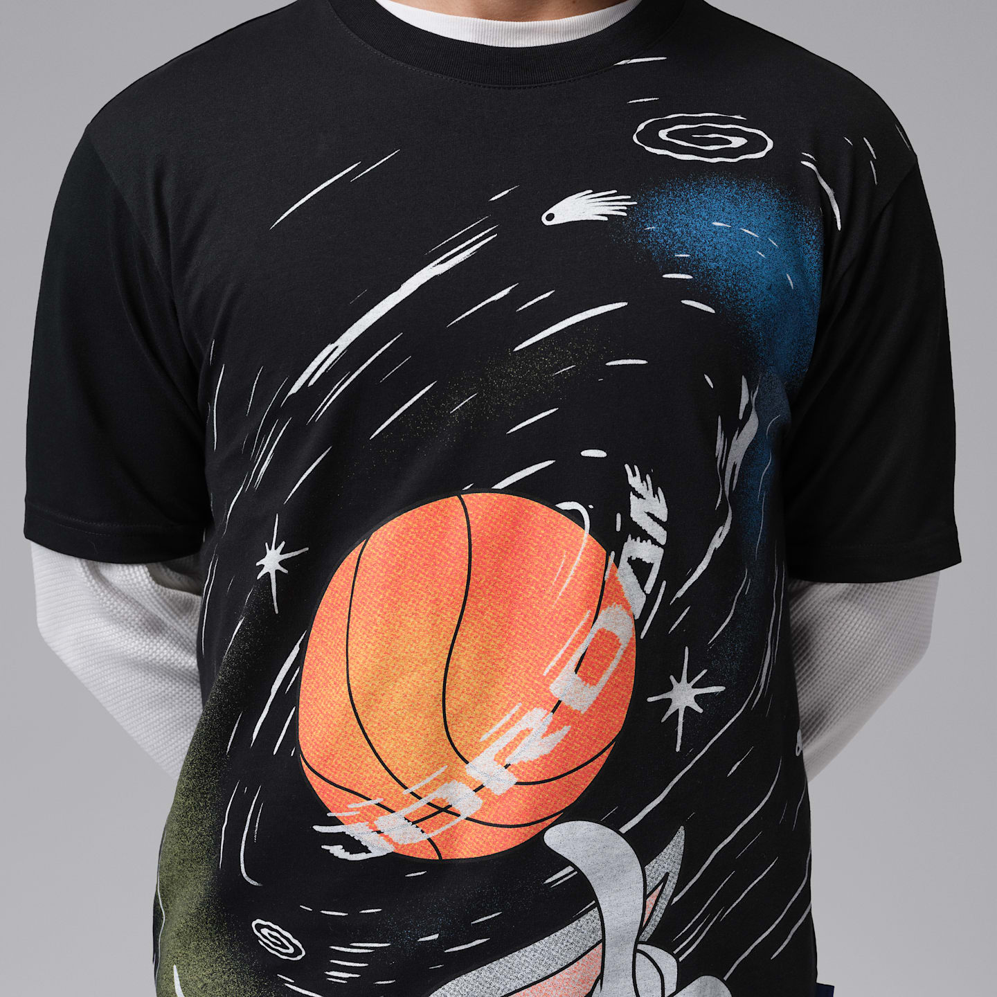 Мужская футболка Jordan Brooklyn Bugs Bunny Crew-Neck, цвет: Чёрный — фото 4