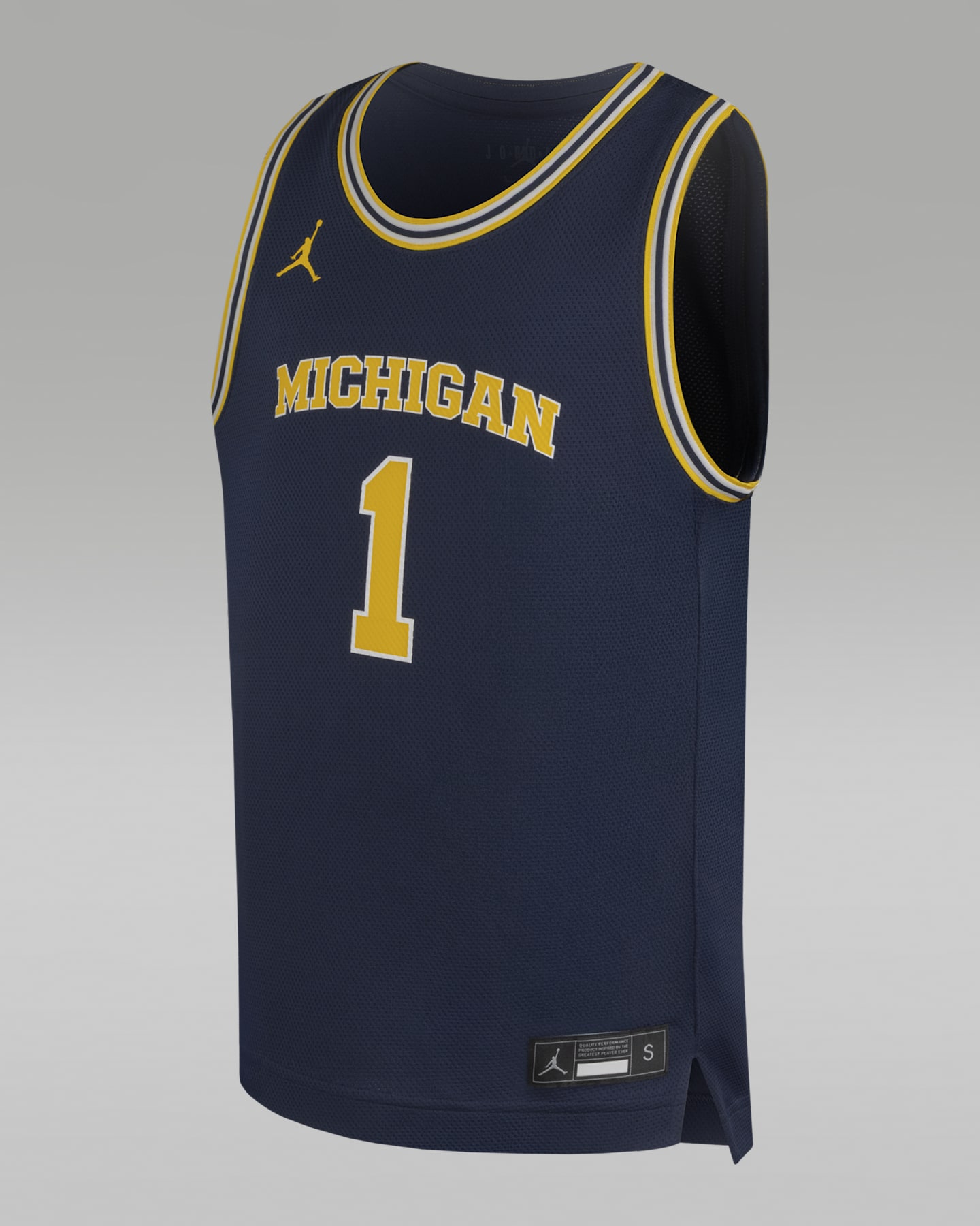 Детский топ Nike Michigan Wiolverines Basketball Replica Jersey, цвет: Тёмно-синий — фото 3