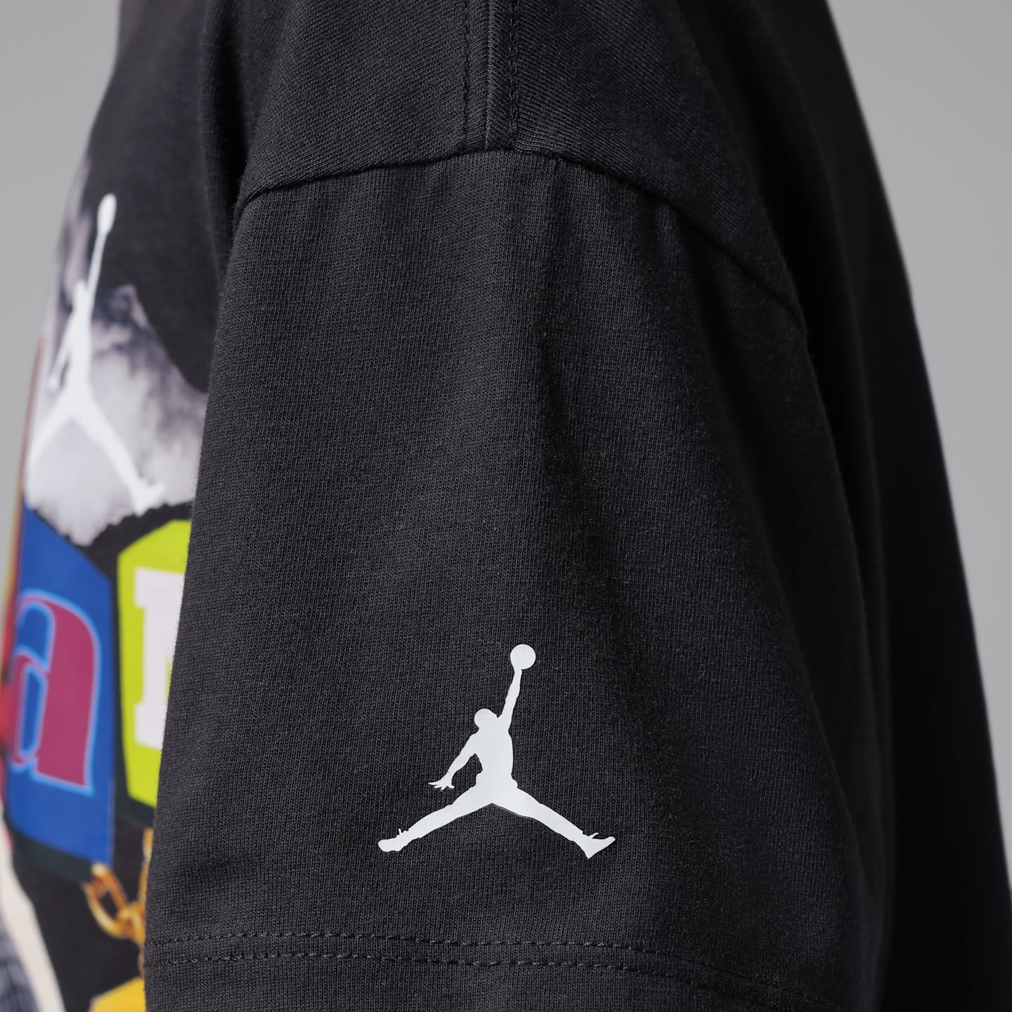 Детская футболка Jordan Air Collage, цвет: Почти чёрный — фото 5