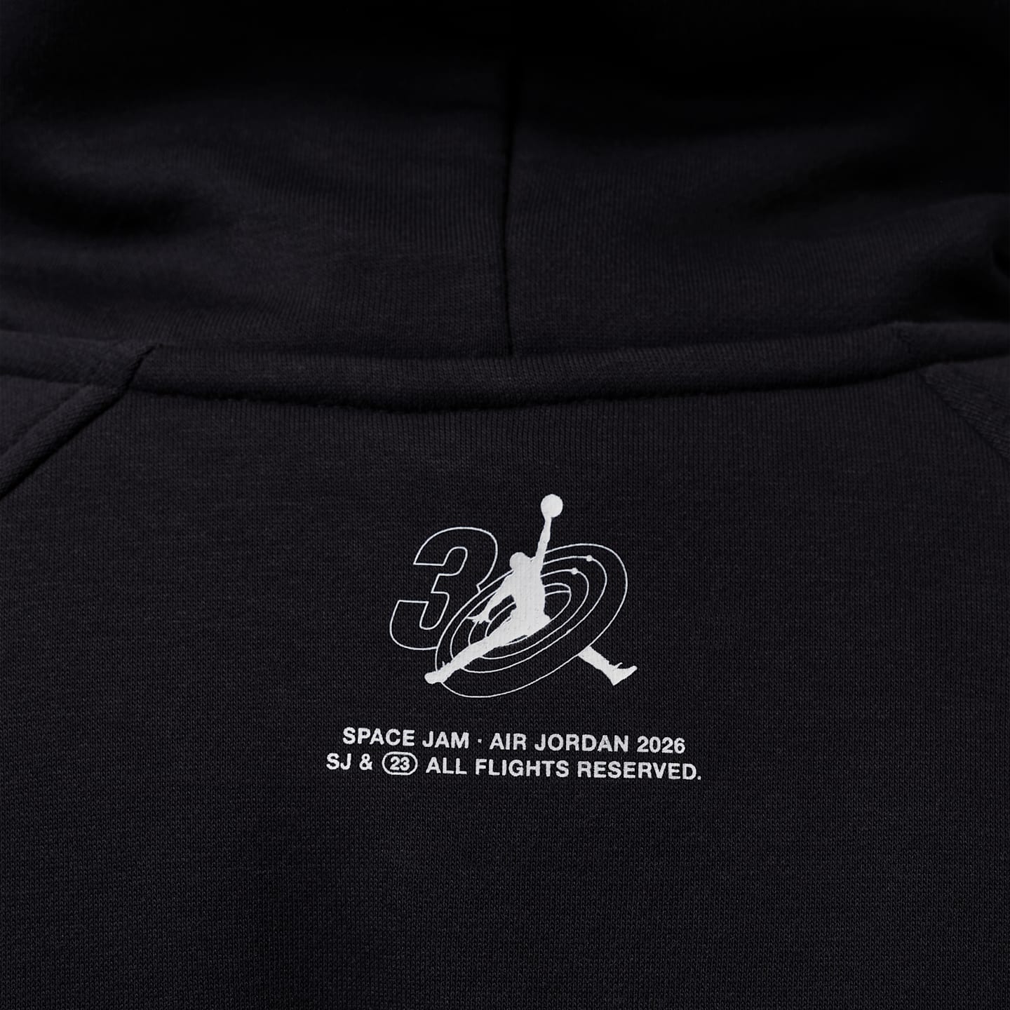 Женское худи Jordan Space Jam Fleece Pullover, цвет: Чёрный / Белый — фото 6