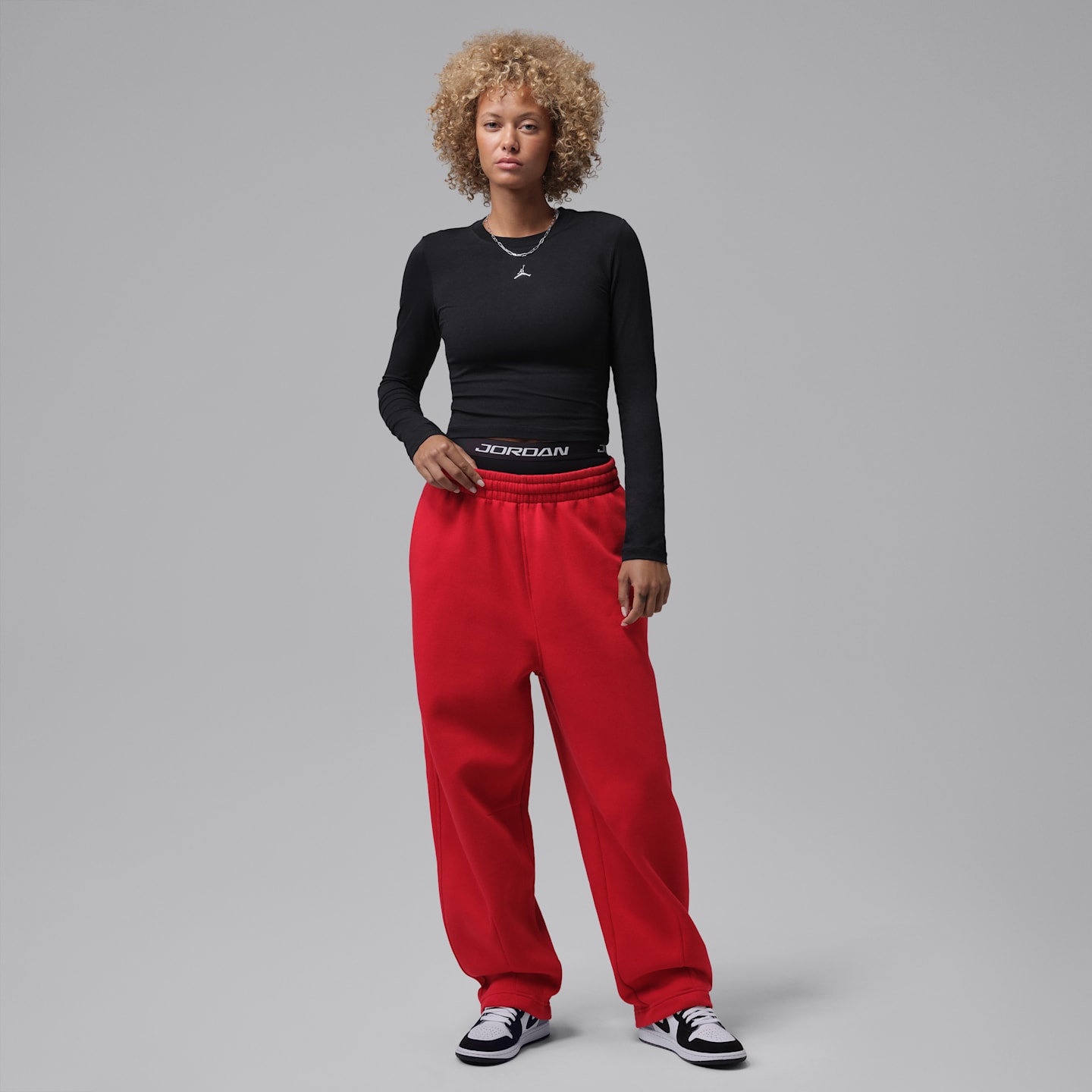 Женская футболка Jordan Brooklyn Essentials с длинным рукавом, цвет: Чёрный — фото 5