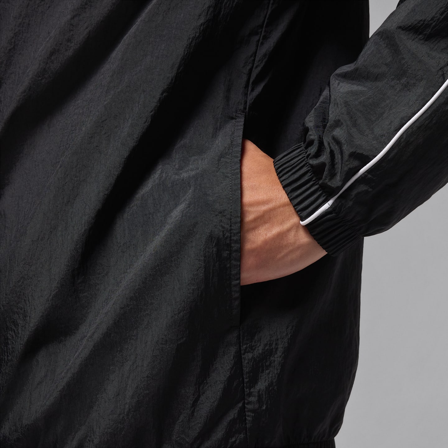 Мужская куртка Jordan Sport Classic Hooded, цвет: Чёрный / Белый — фото 7