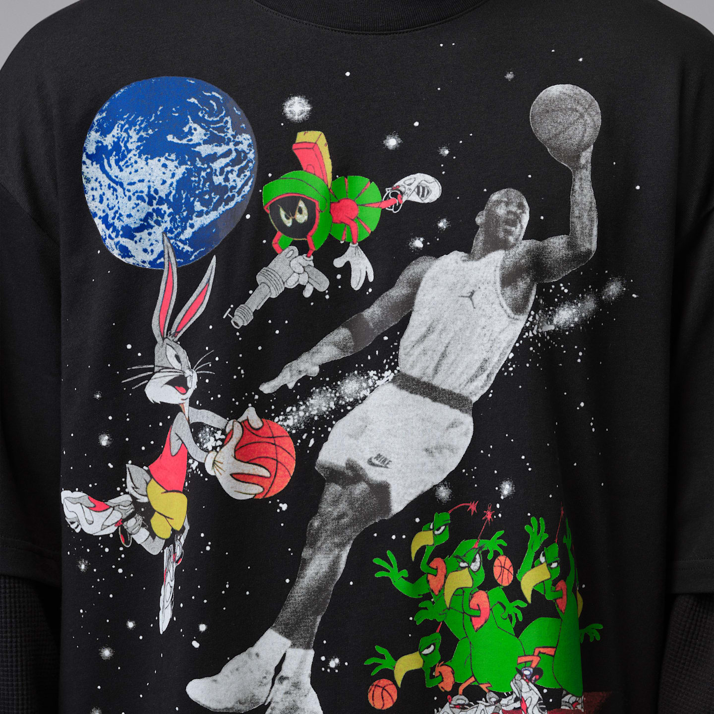 Мужская футболка Jordan Flight Space Jam Vault 1996 Crew-Neck, цвет: Чёрный — фото 4