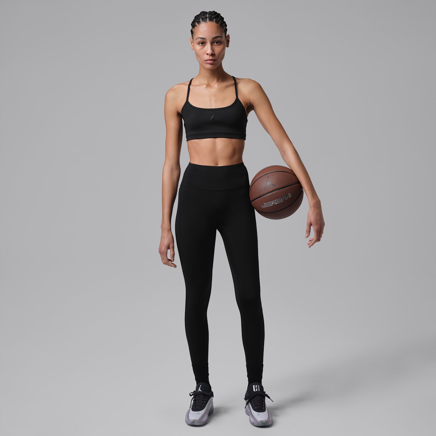 Женский спортивный бра Jordan Sport Flightweight лёгкой поддержки, цвет: Чёрный / Антрацитовый — фото 5