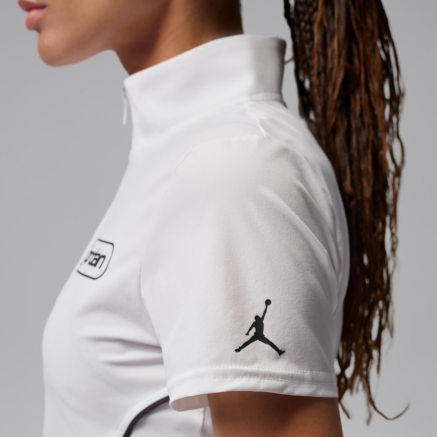 Женский топ Jordan Brooklyn Full-Zip Top, цвет: Белый / Чёрный — фото 6