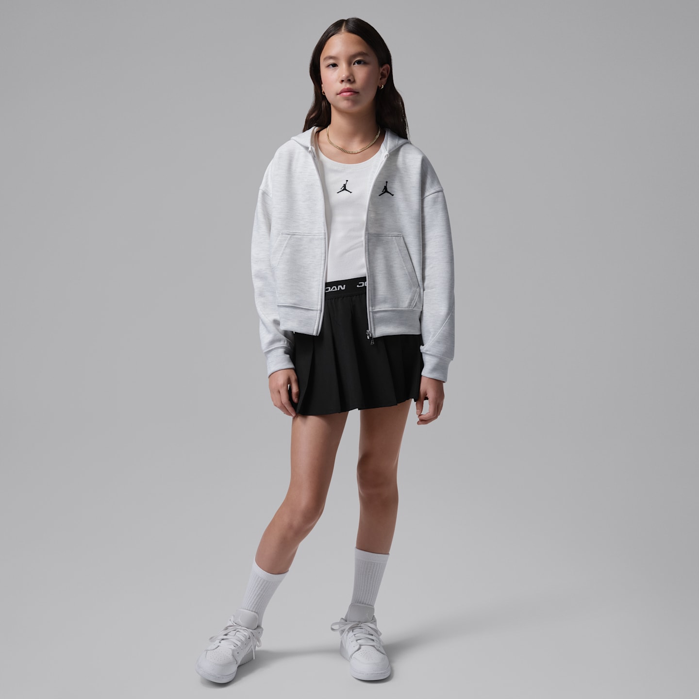Детская тканая юбка-шорты Jordan Jumpman Sport, цвет: Чёрный — фото 3