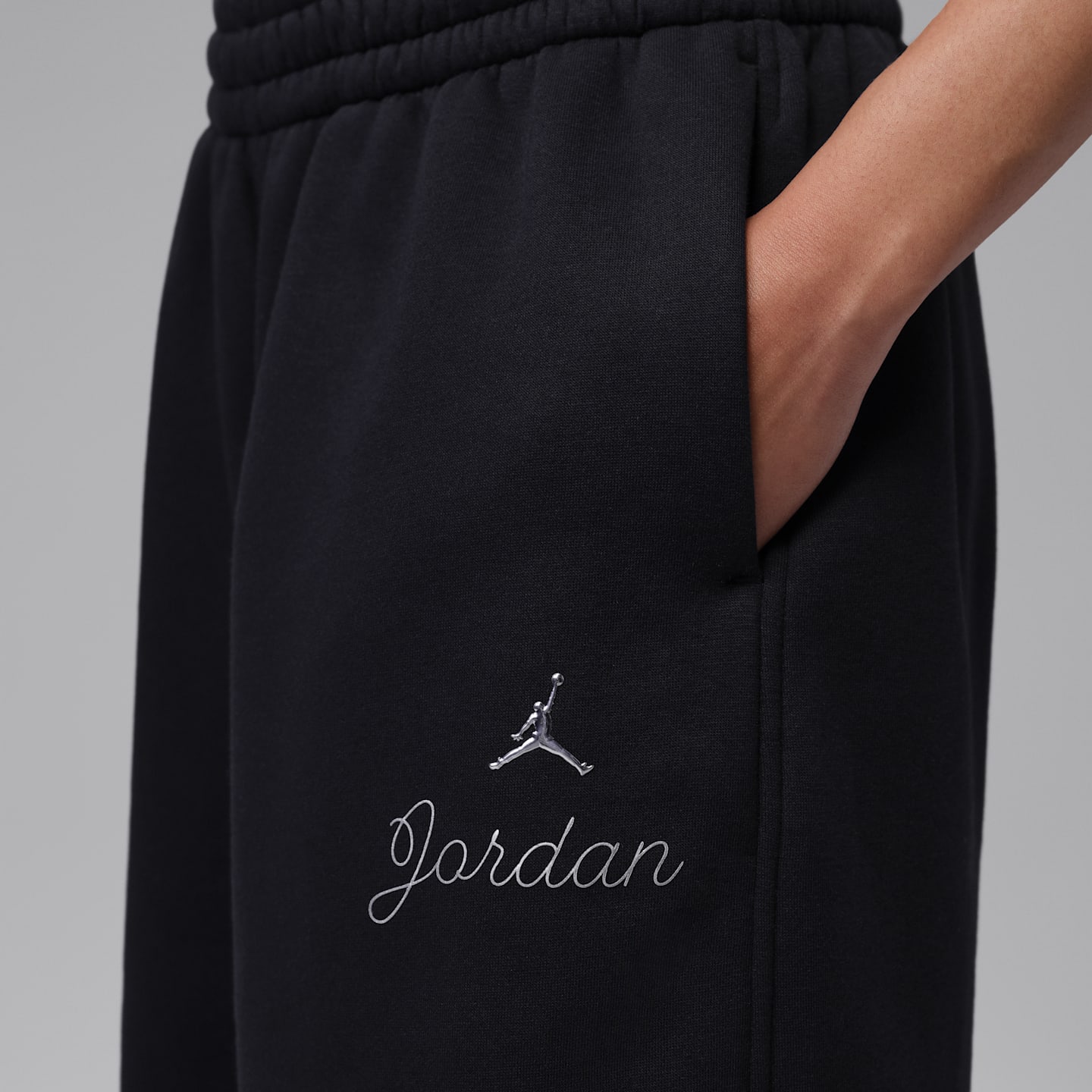 Женские флисовые джоггеры Jordan Brooklyn, цвет: Чёрный — фото 5