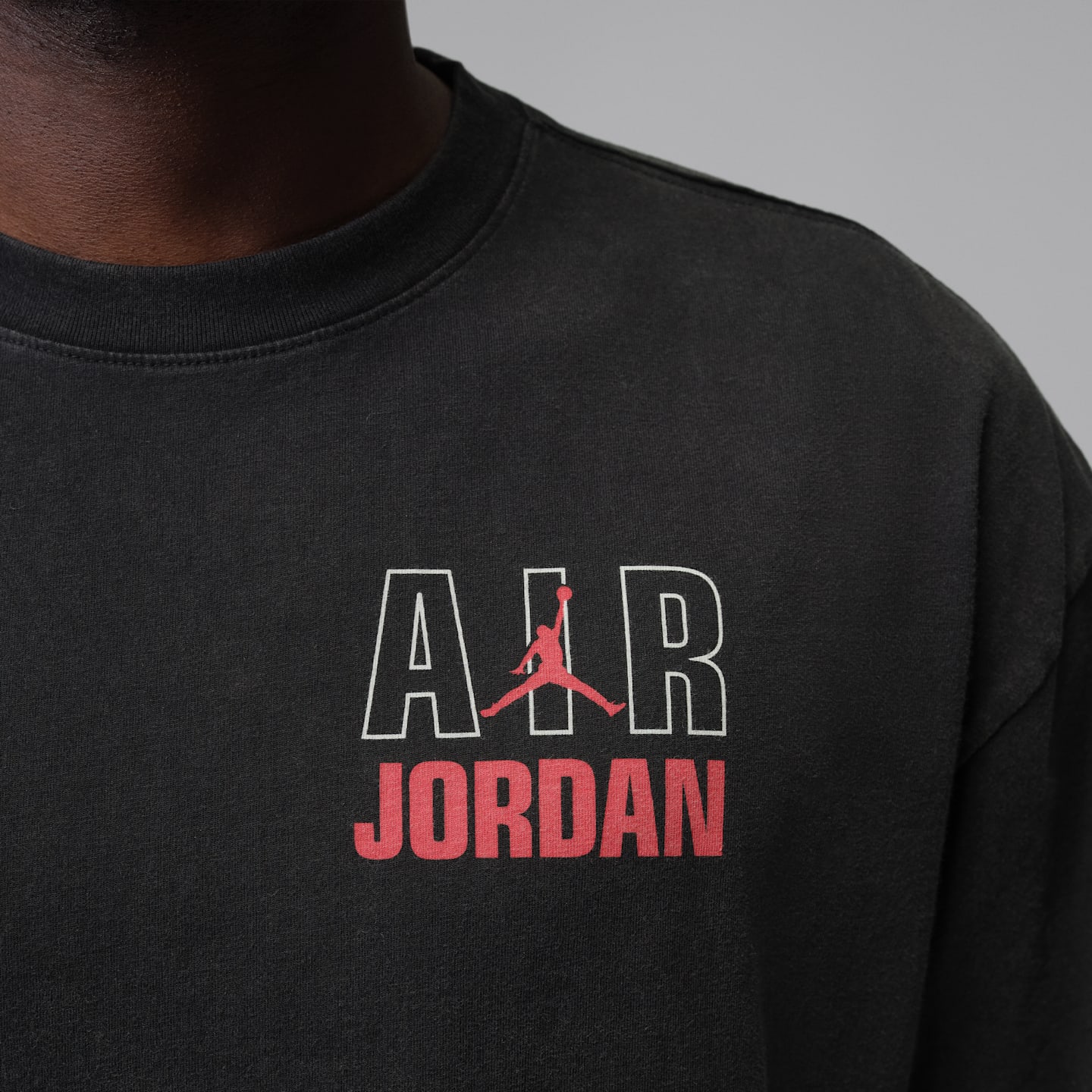 Мужская футболка Jordan Flight, цвет: Чёрный / Красный — фото 4