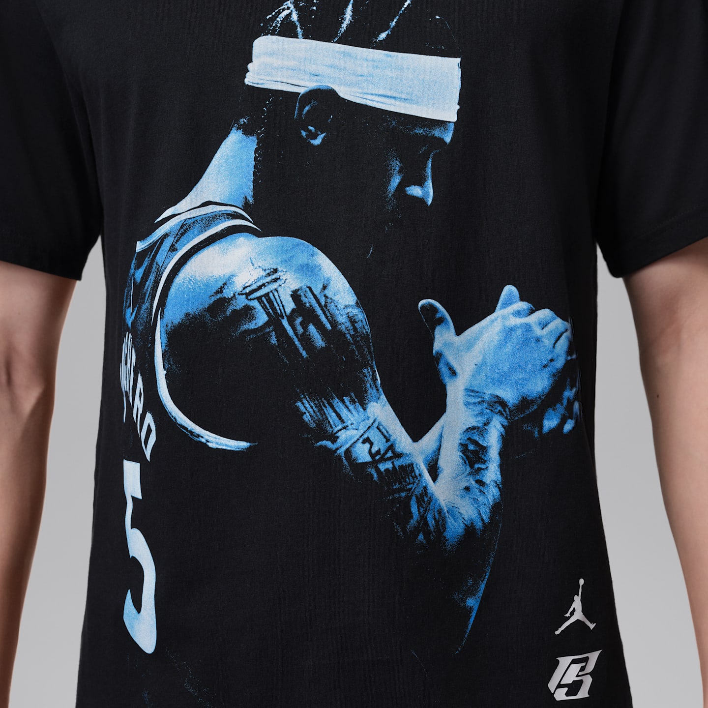 Мужская футболка Jordan Sport Paolo Banchero, цвет: Чёрный / Белый — фото 4