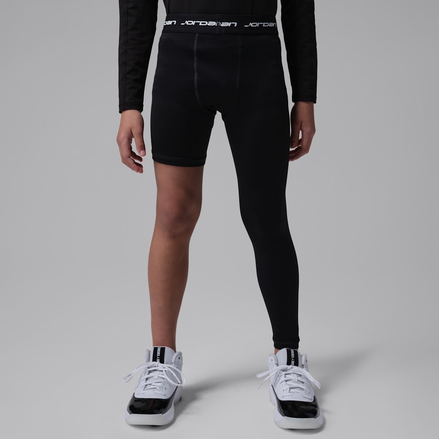 Детские двусторонние леггинсы Jordan Dri-FIT на одну ногу, цвет: Чёрный — фото 5