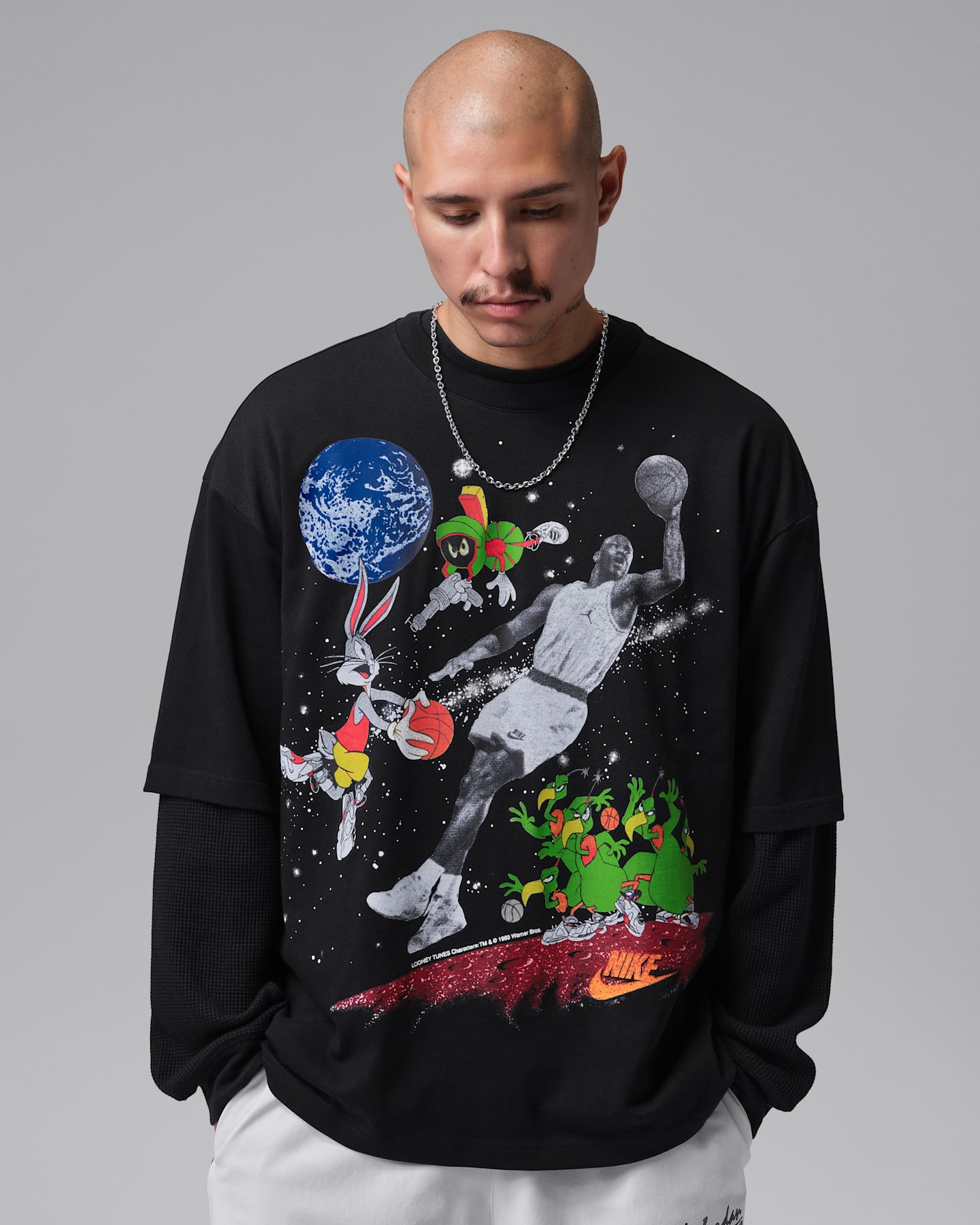 Мужская футболка Jordan Flight Space Jam Vault 1996 Crew-Neck, цвет: Чёрный — фото 8