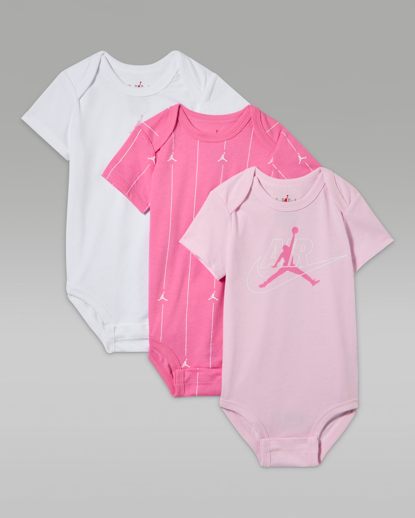 Детские боди Jordan Jumpman Air, набор из 3 шт., 6-12 мес, цвет: Розовый пенный — фото 4
